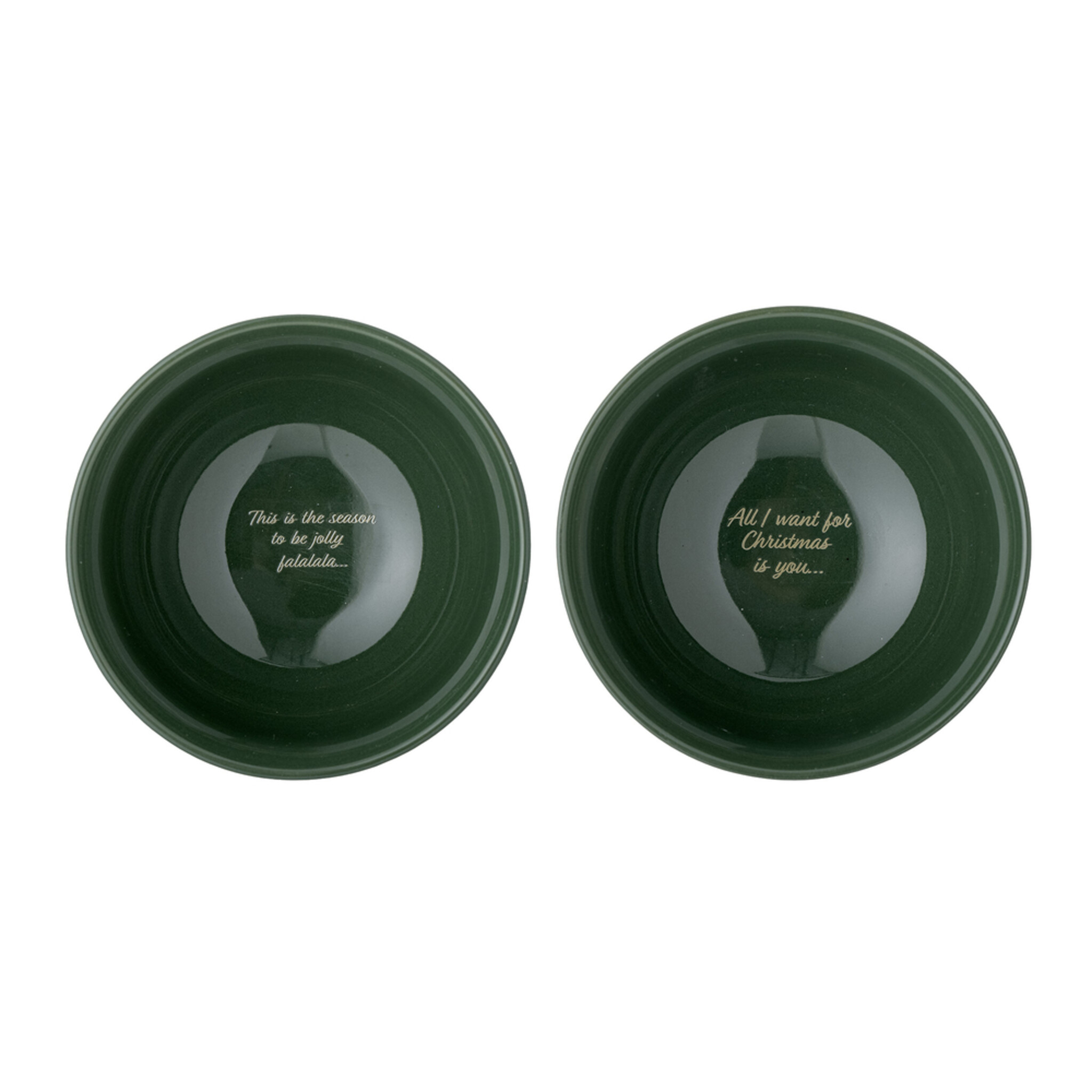 Grazia Schale aus Steingut, 2er Set, grün 