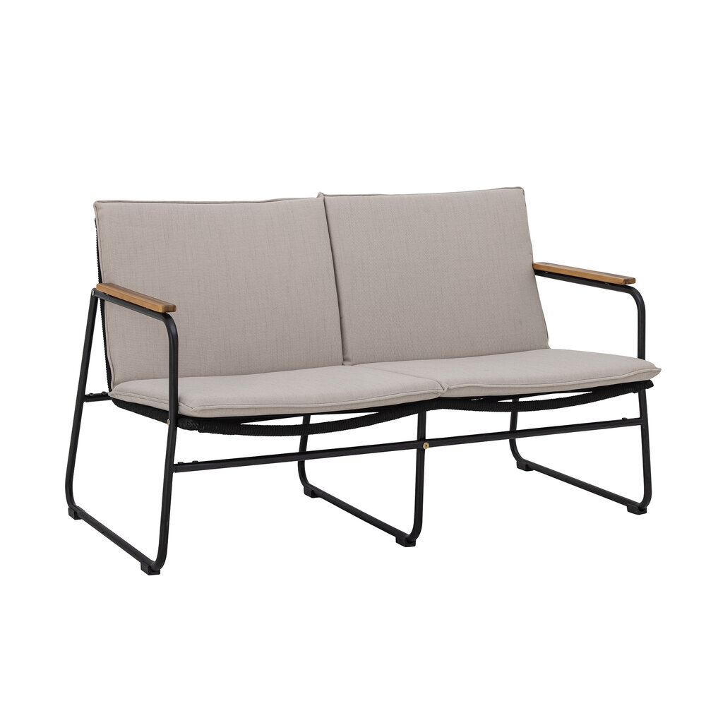 Hampton Garten Sofa, schwarz 