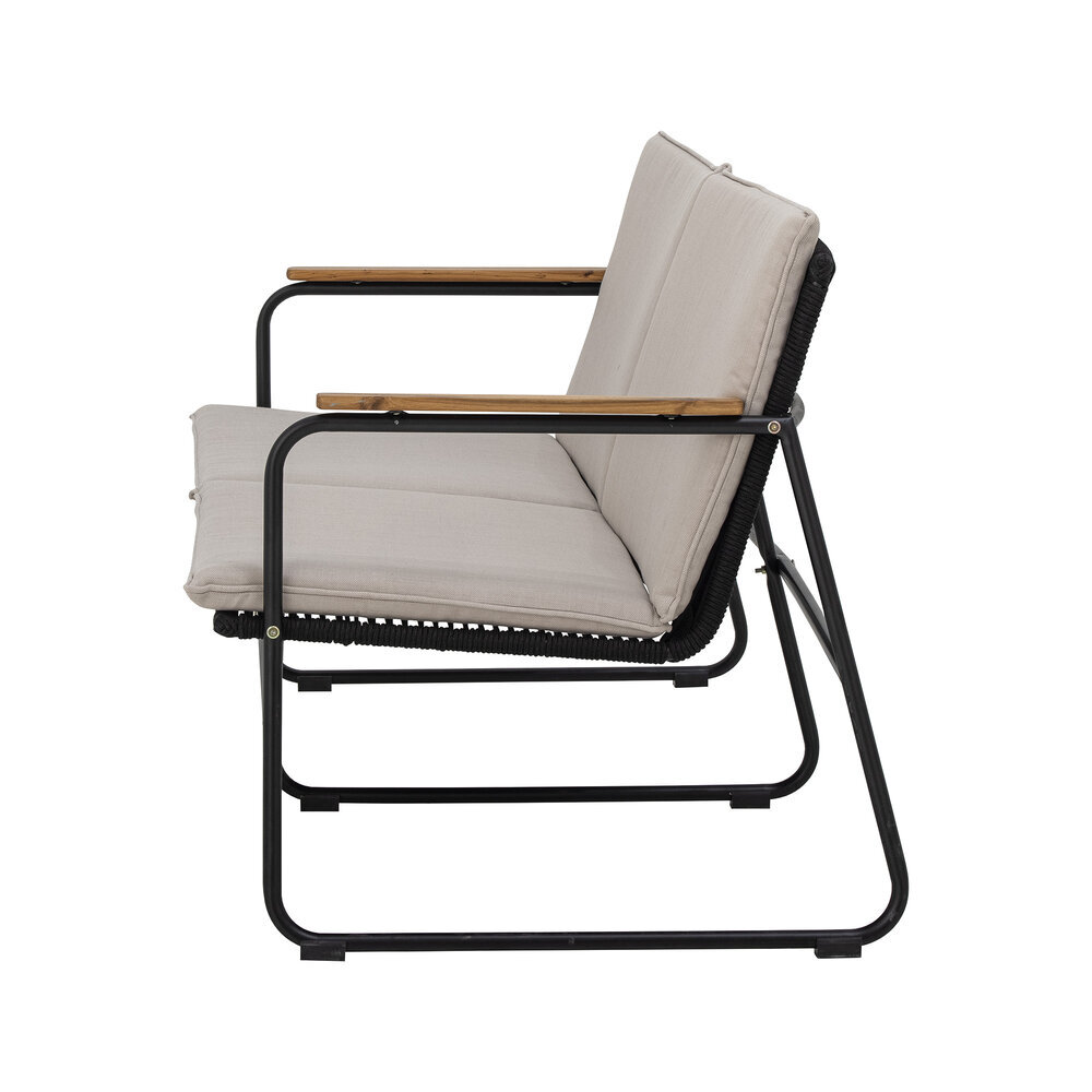 Hampton Garten Sofa, schwarz 