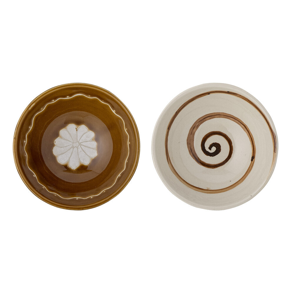 Heikki Schalenset 200 ml, Steingut, braun Ø 12 x H4,5 cm, Set of 2