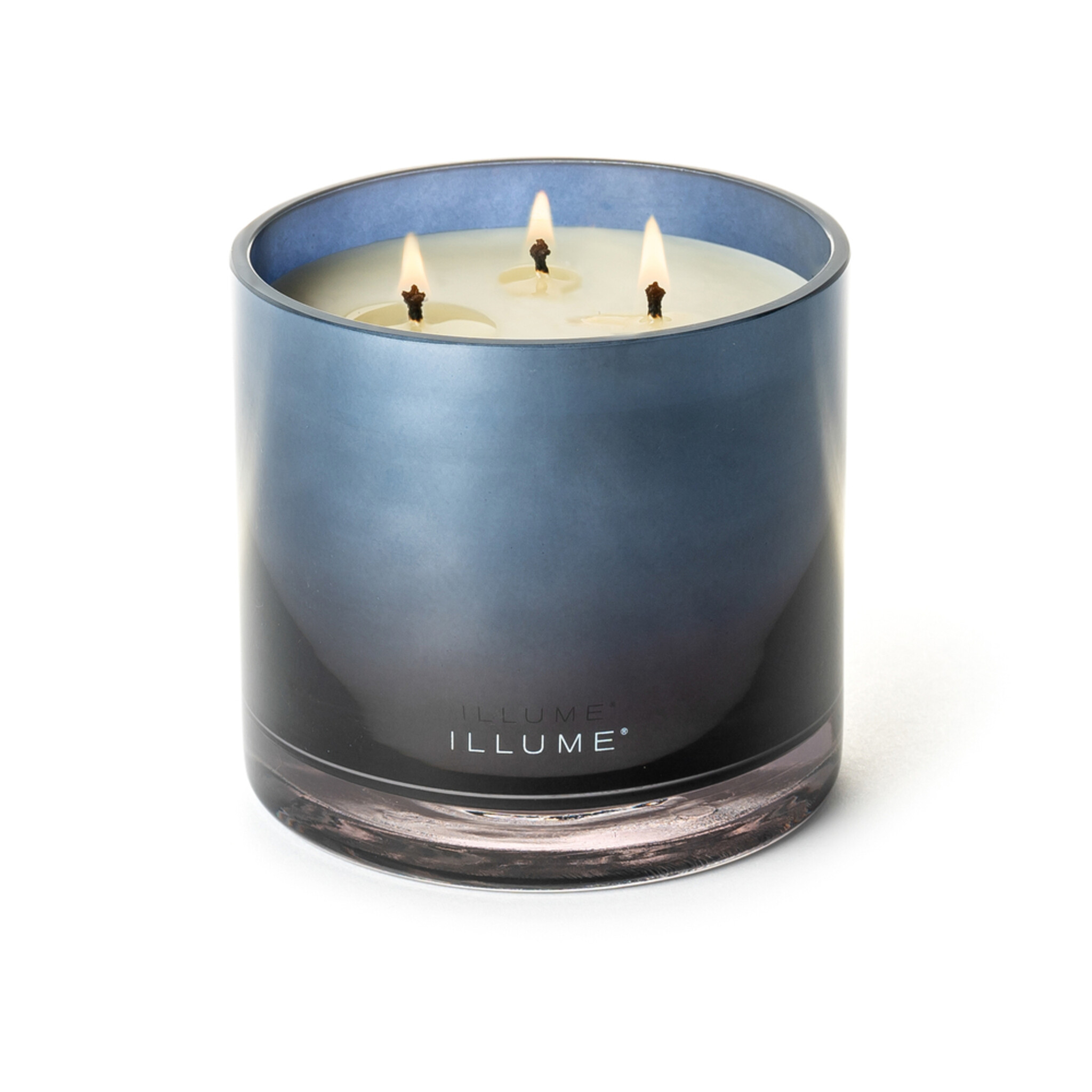 ILLUME Duftkerze XL Statement Glas, blau 
