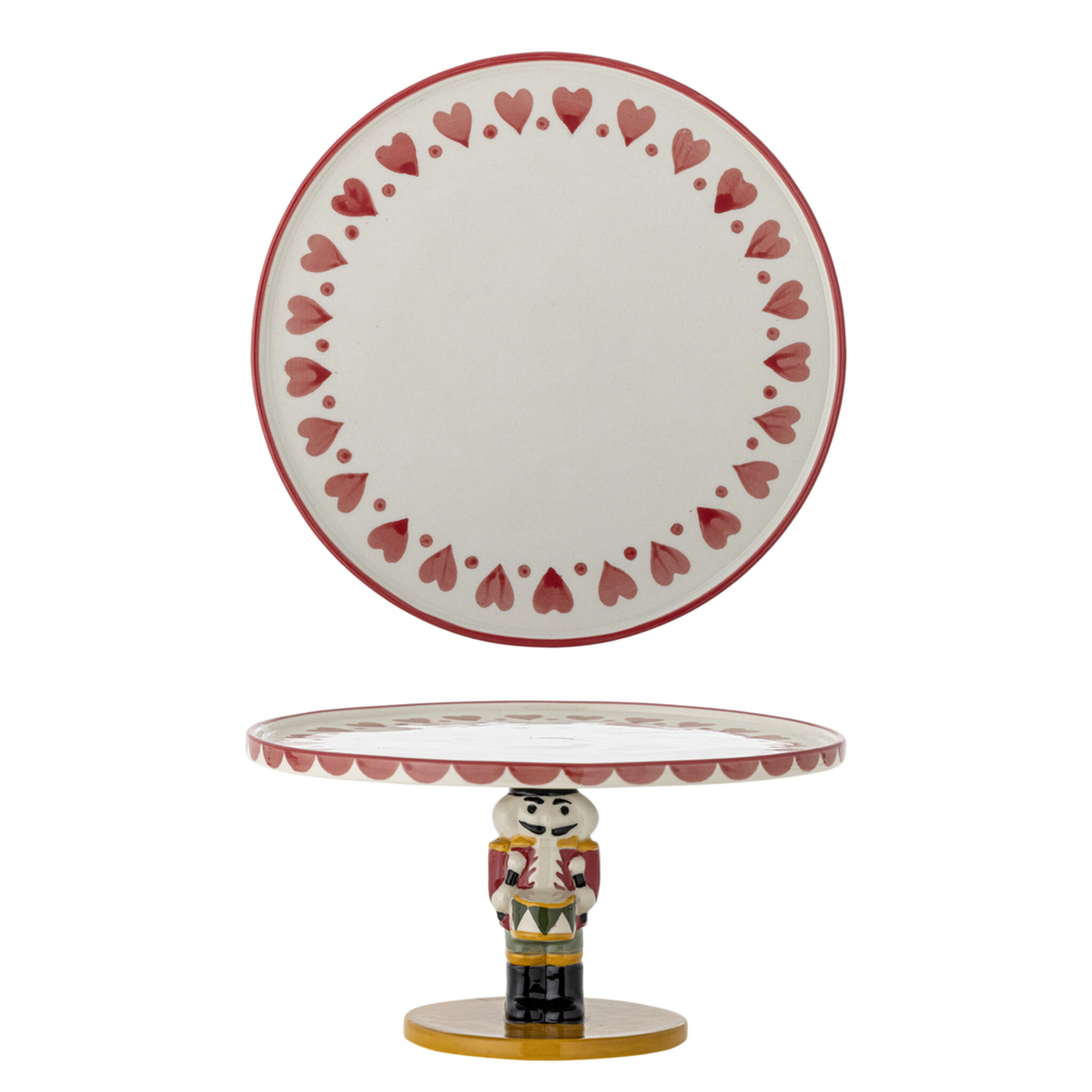 Jolly Kuchenteller aus Steingut, rot 