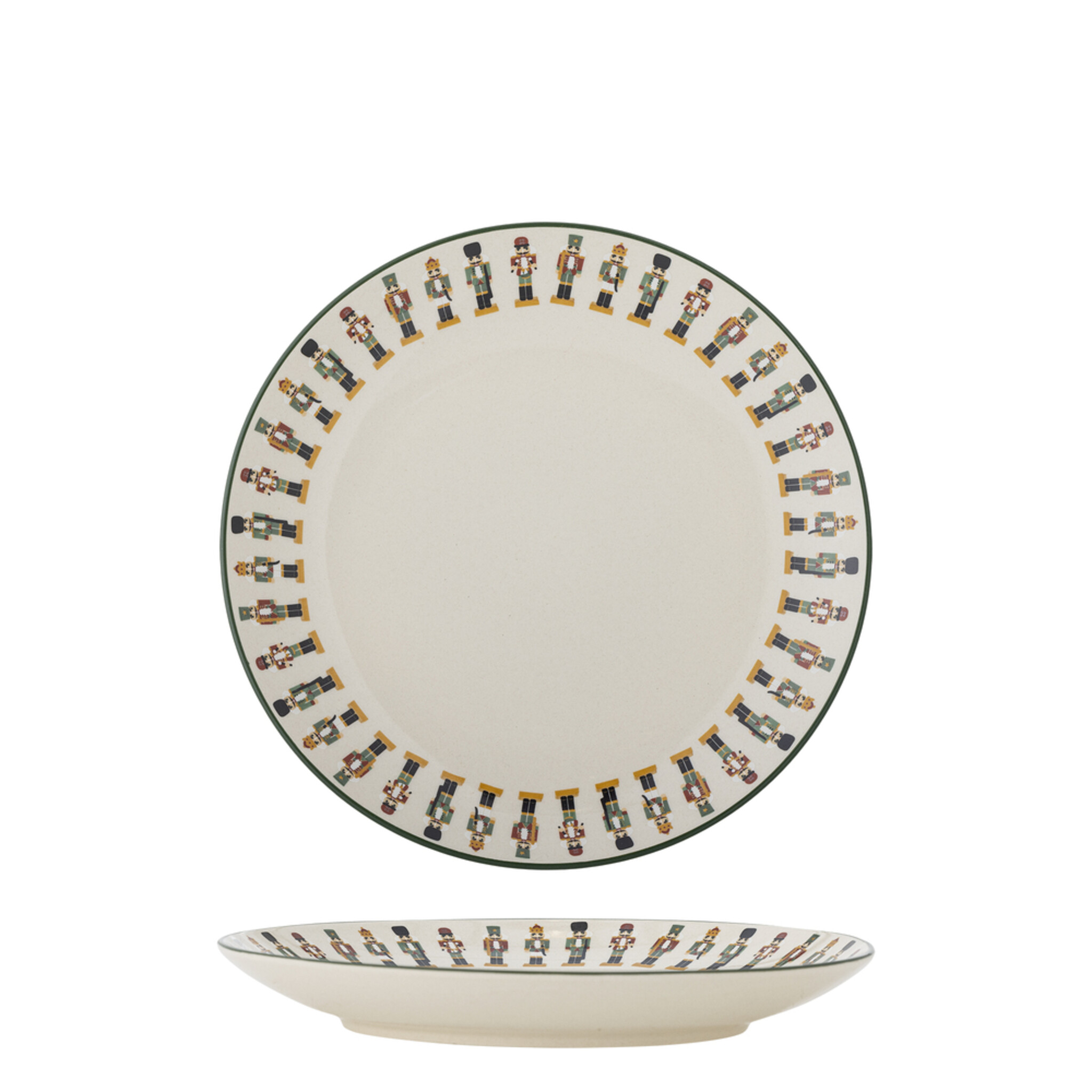 Jolly Teller, Grün, Steingut, grün Ø 20xH3 cm