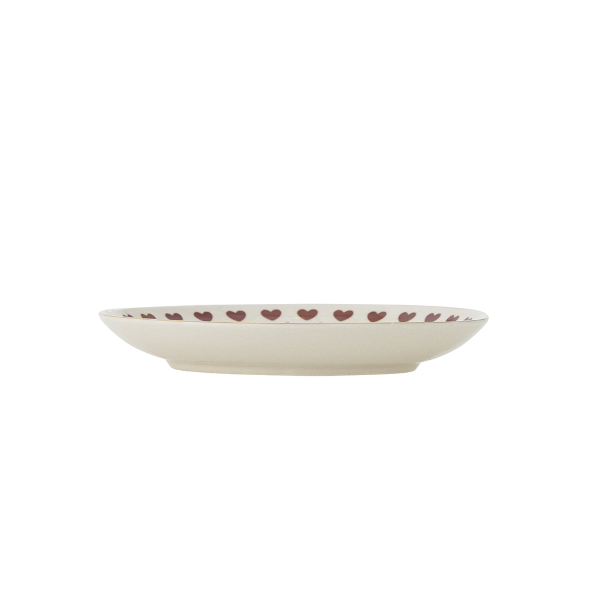 Jolly Teller, Rote Herzen, Steingut, rot Ø 16xH3 cm