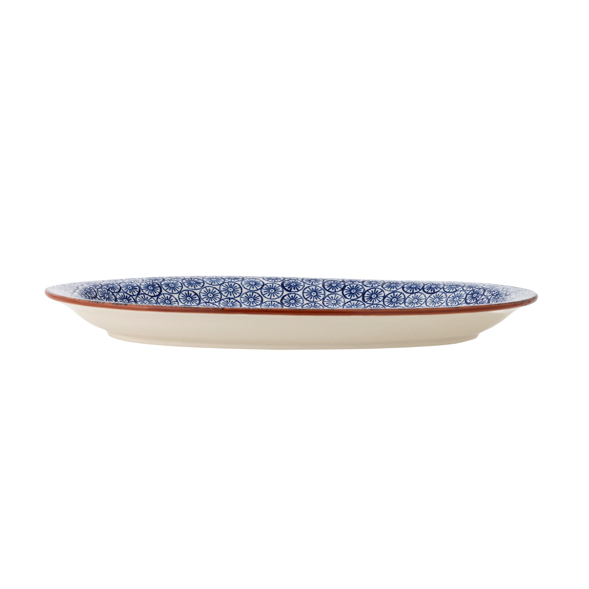 Bloomingville Karine Servierplatte aus Steingut, Blau – Skandinavischer Landhausstil, blau 