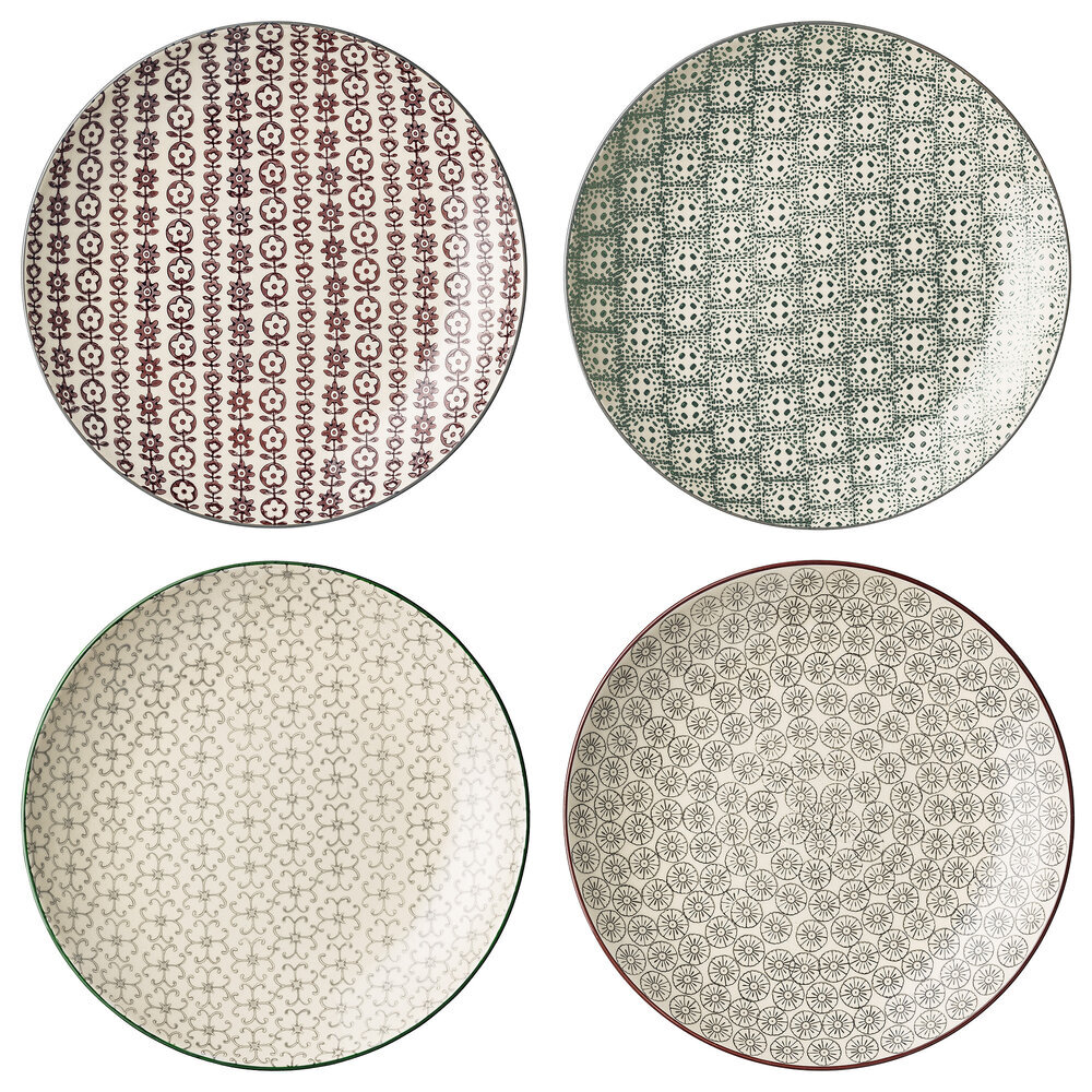 Karine Teller, Steingut 4er, diverse Ø 25 cm
