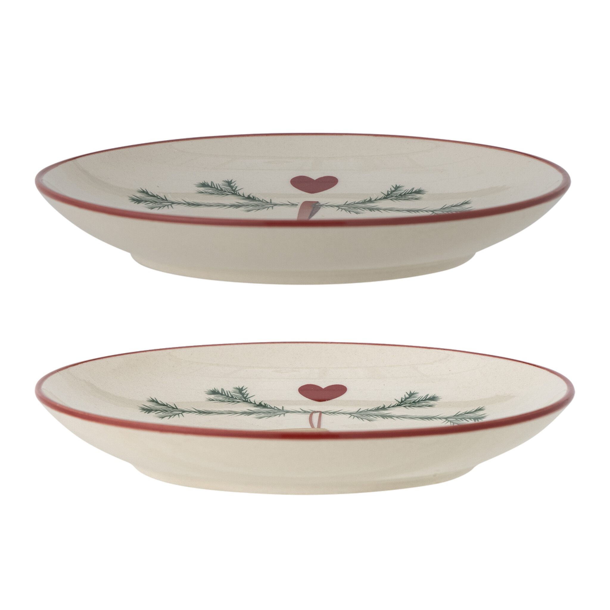 Kleine Weihnachtsteller Yule 2er, creme 