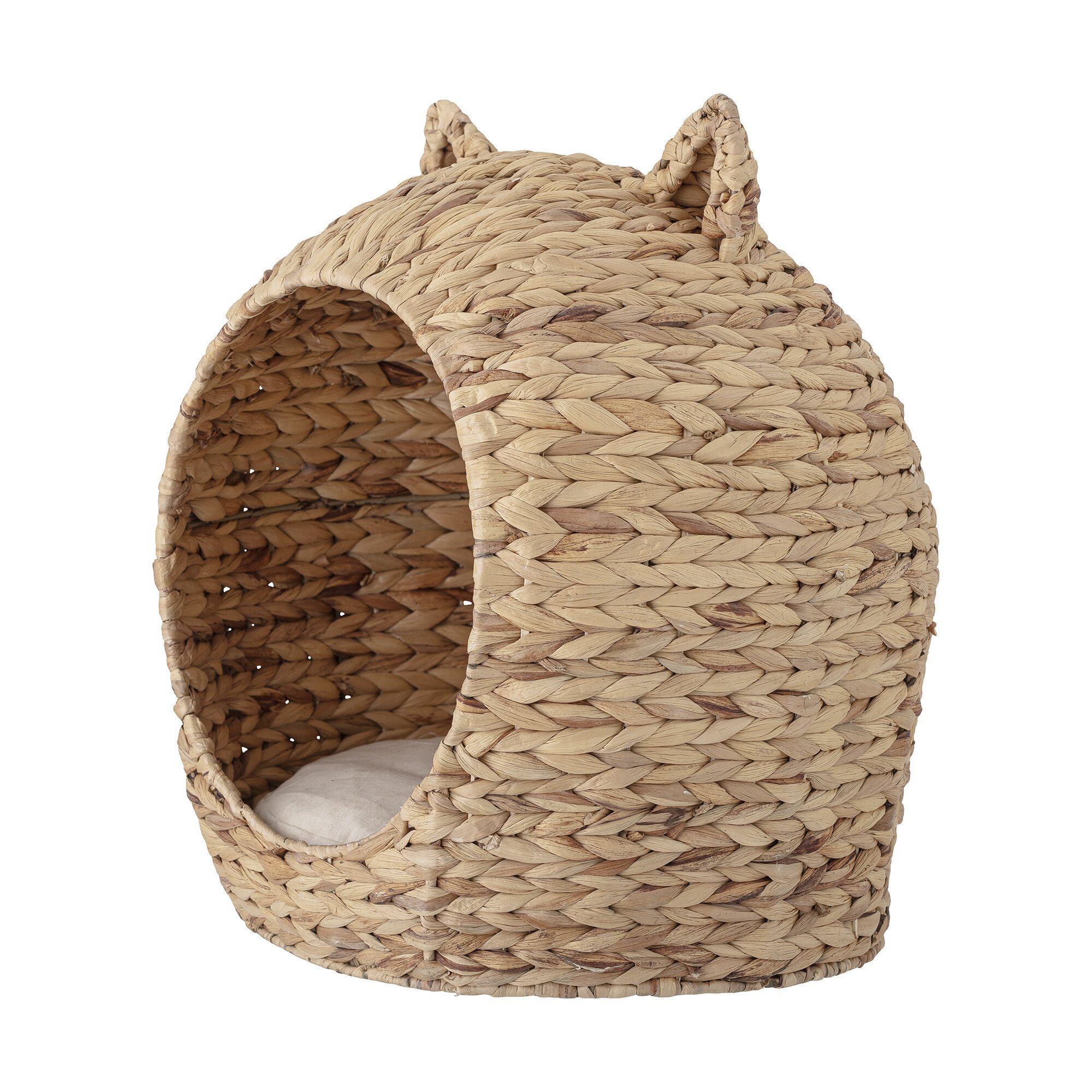 PawHut Katzenkorb Aus Rattan – Mit Kissen, 40x32 Cm, Für Katzen Bis 3,5 Kg