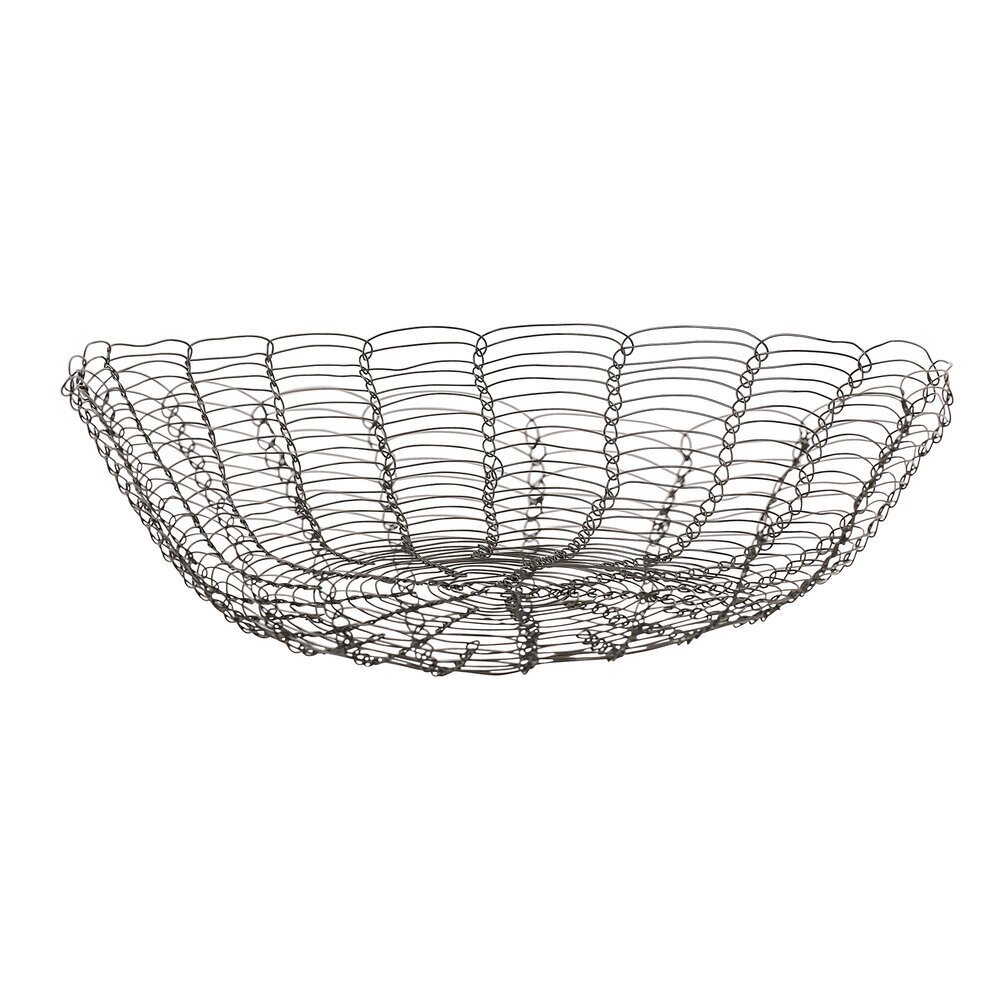 Korb Nusret aus Draht, schwarz Ø36,5 x H11cm