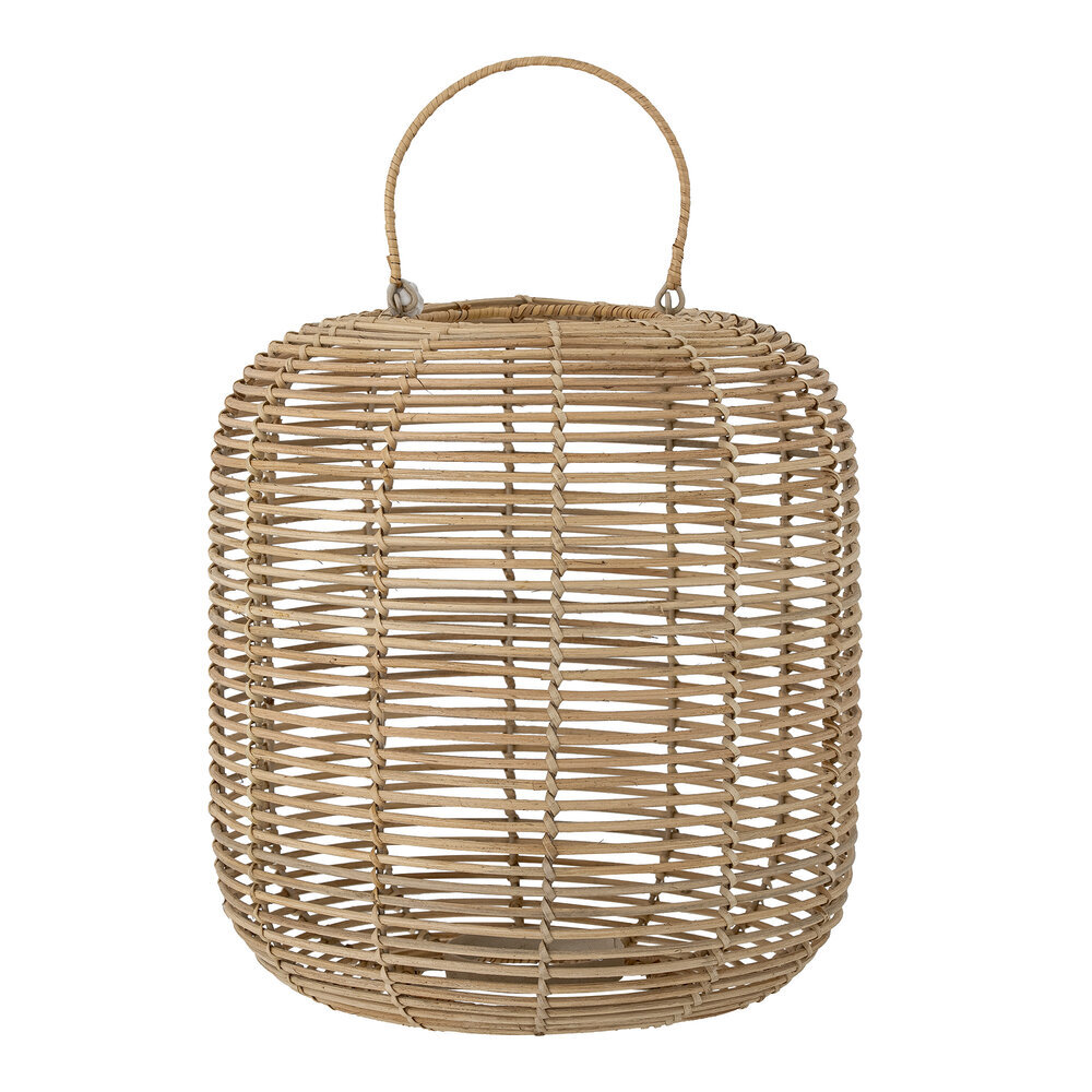 Laterne Nei mit Glas, Rattan, natur Ø 25xH35 cm
