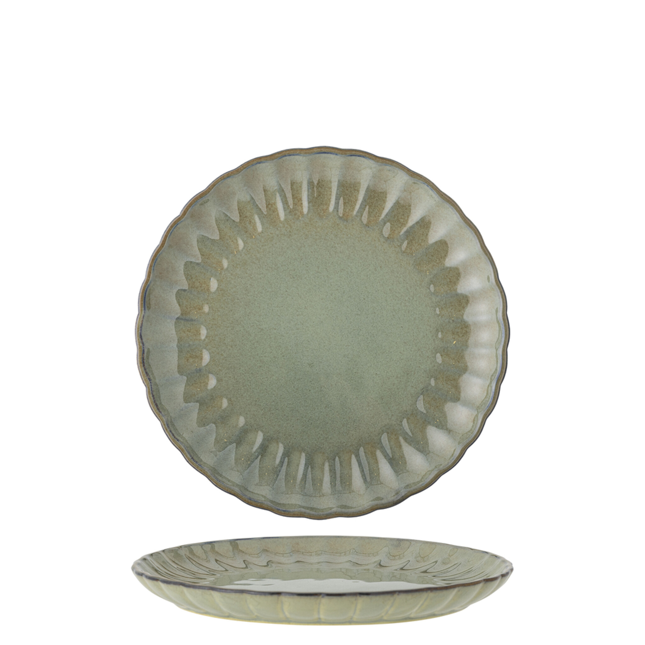 Latina Dessert-Teller, Steingut, grün 