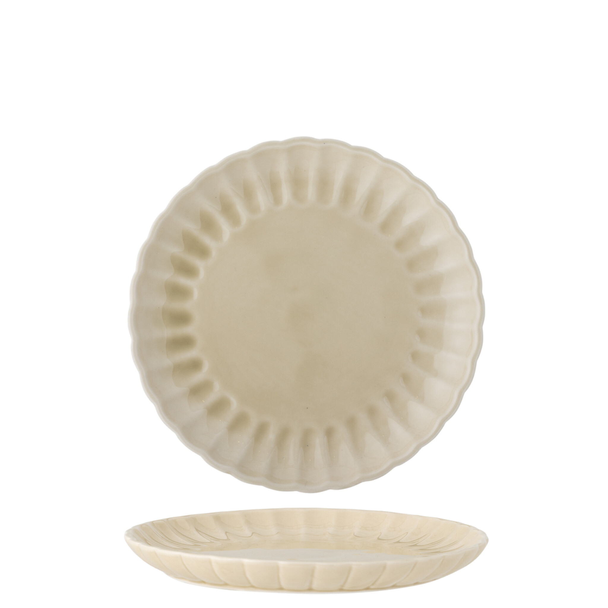 Latina Dessert-Teller, Steingut, natur 