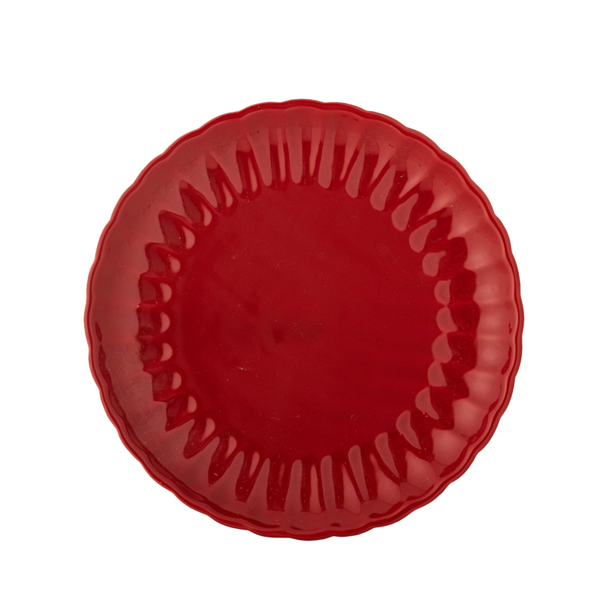 Latina Dessert-Teller, Steingut, rot 