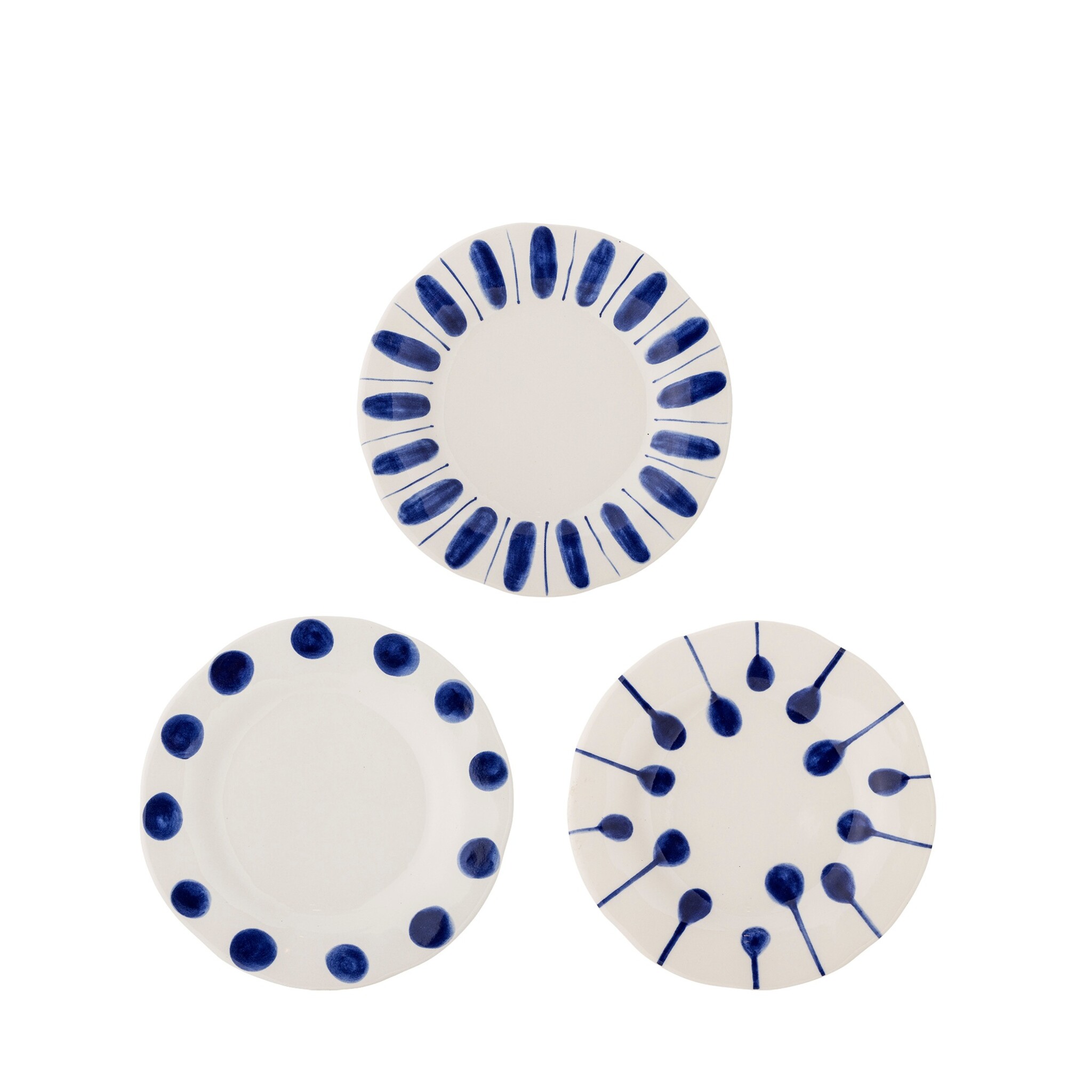 Linora Dessert Teller-Set 3er, blau 