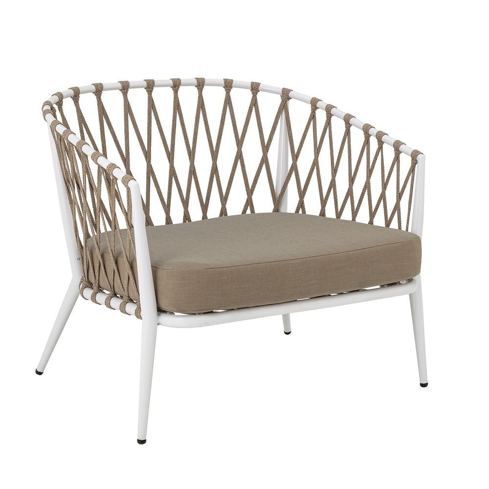 Lounge Stuhl Cia aus Metall, weiss 