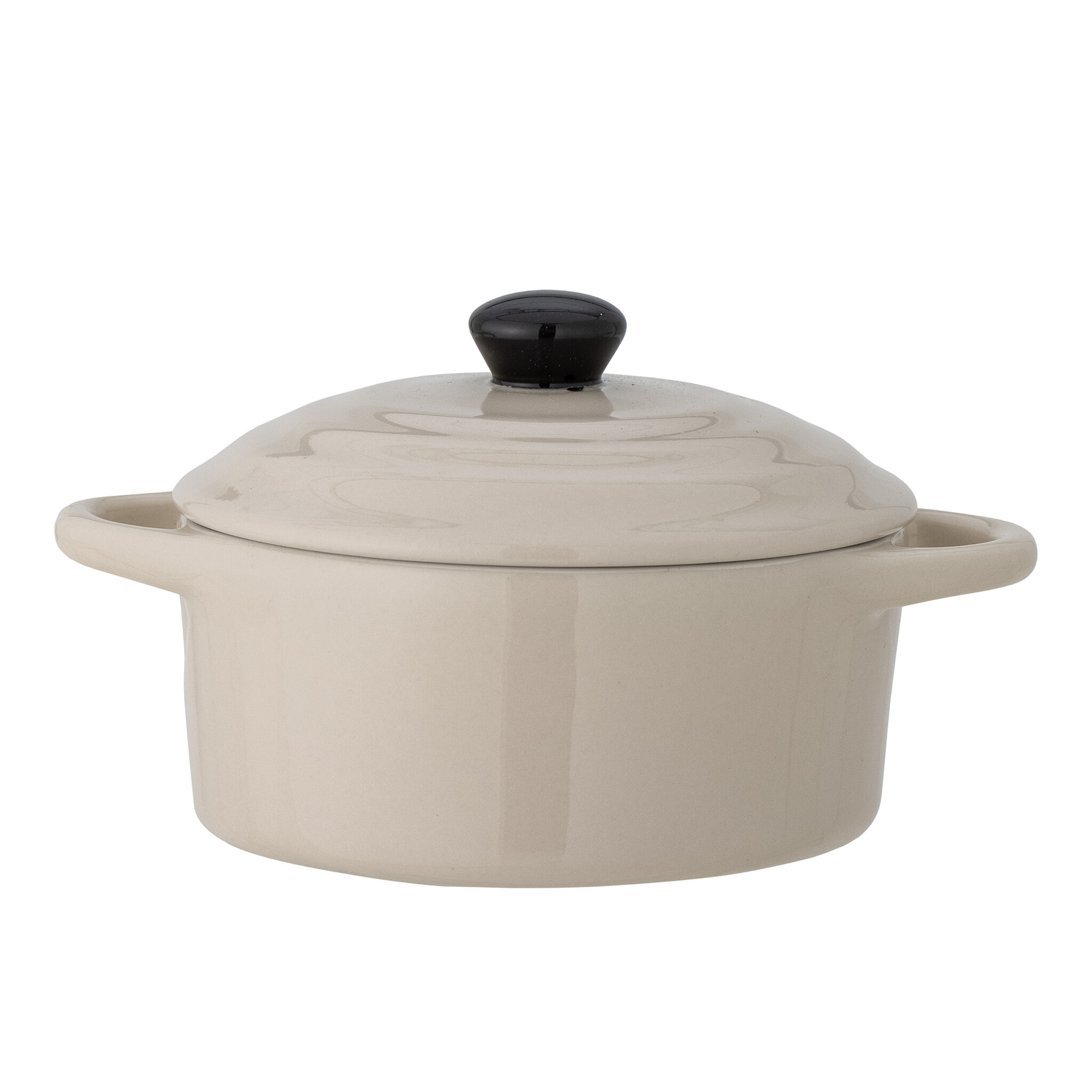 Ofenform Thanos mit Deckel aus Steingut, weiss 