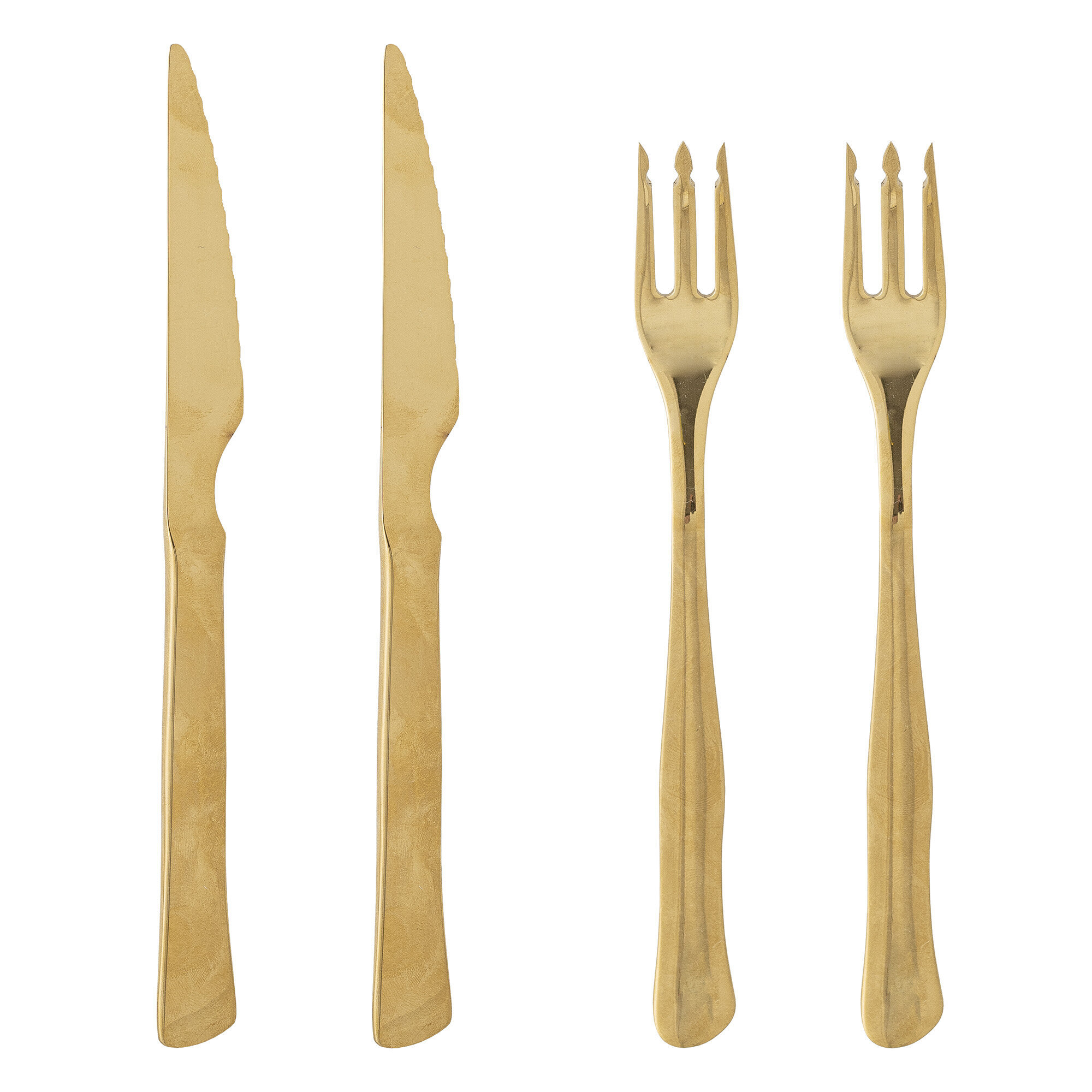 Ollin Steakbesteck, Schwarz, Edelstahl, gold 