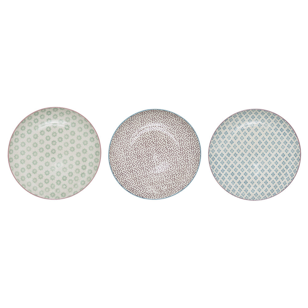 Patrizia Teller, 3er, Steingut, diverse Ø 25 cm