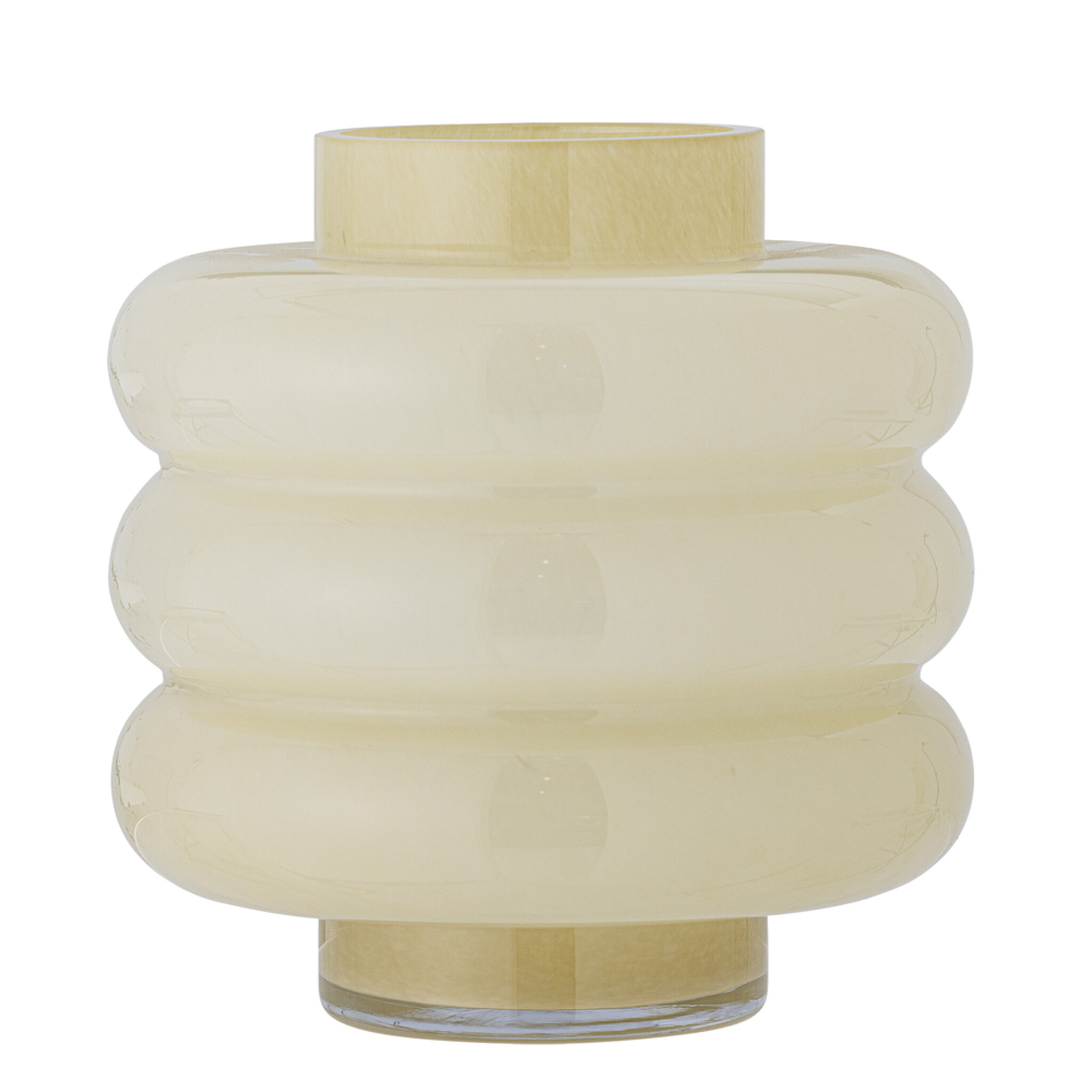 Sahara Vase aus Glas, gelb 