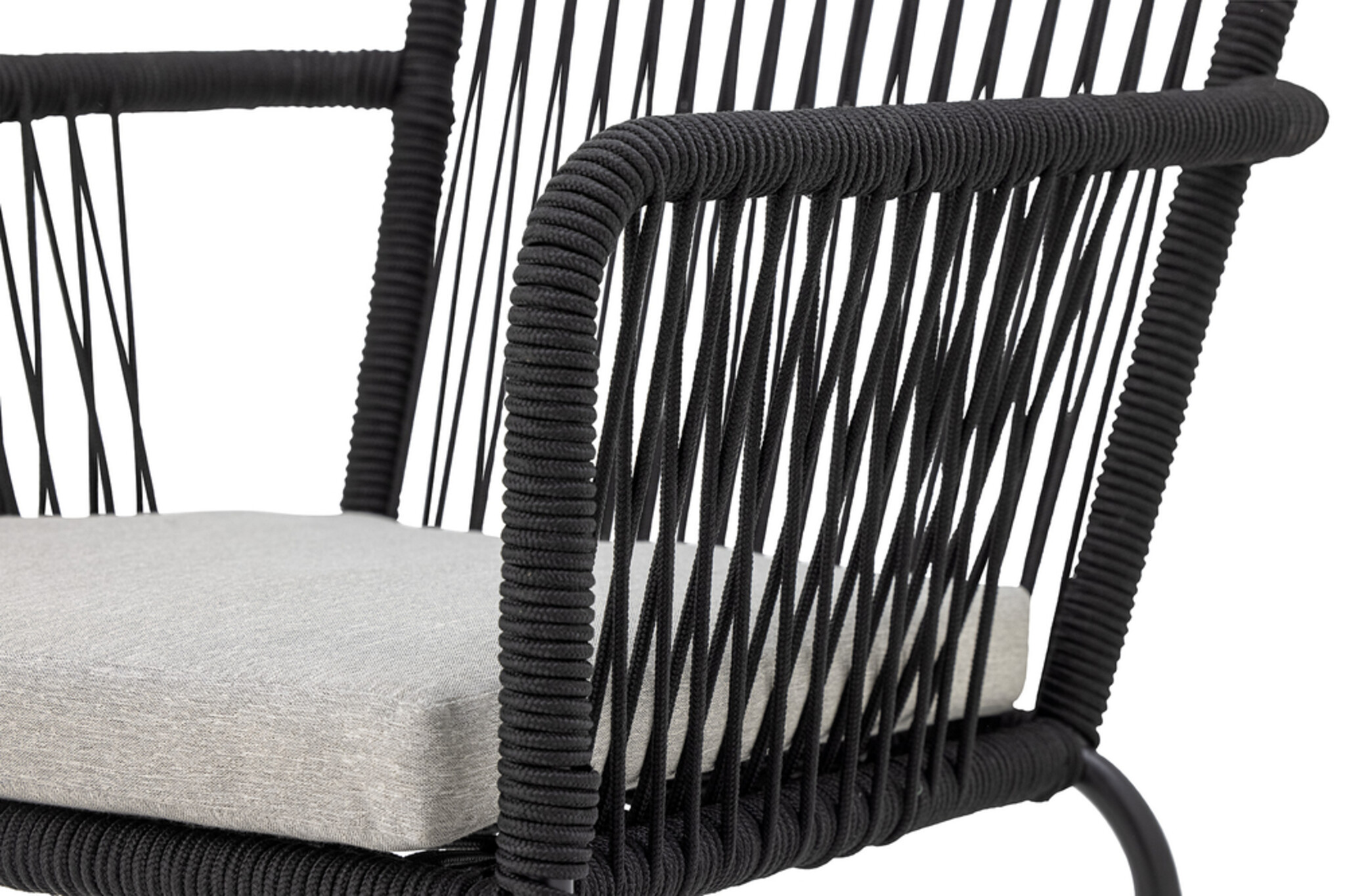 Santino Gartenstuhl, Schwarz, Metall, schwarz 