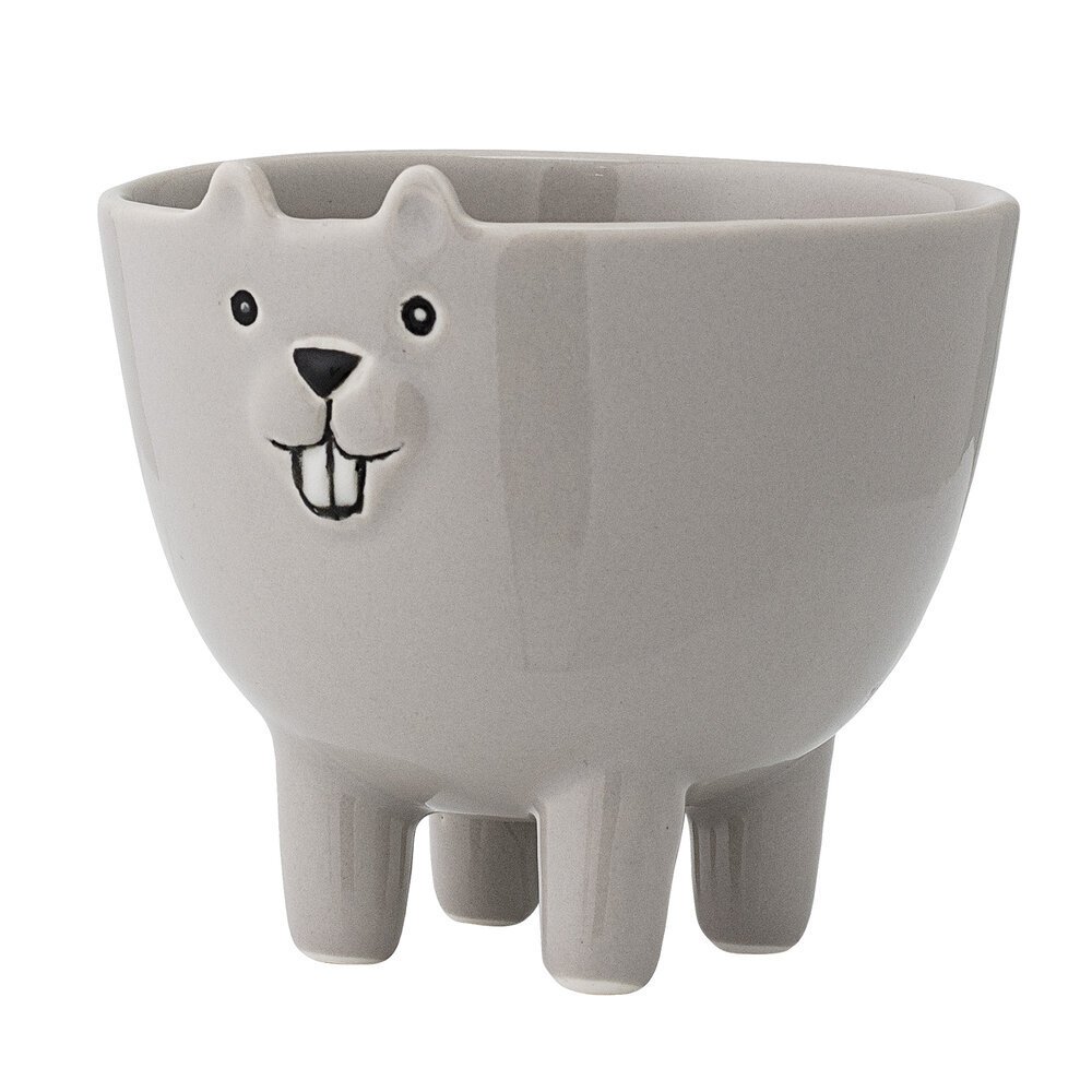 Schüssel Tjalfe aus Steingut, grau 