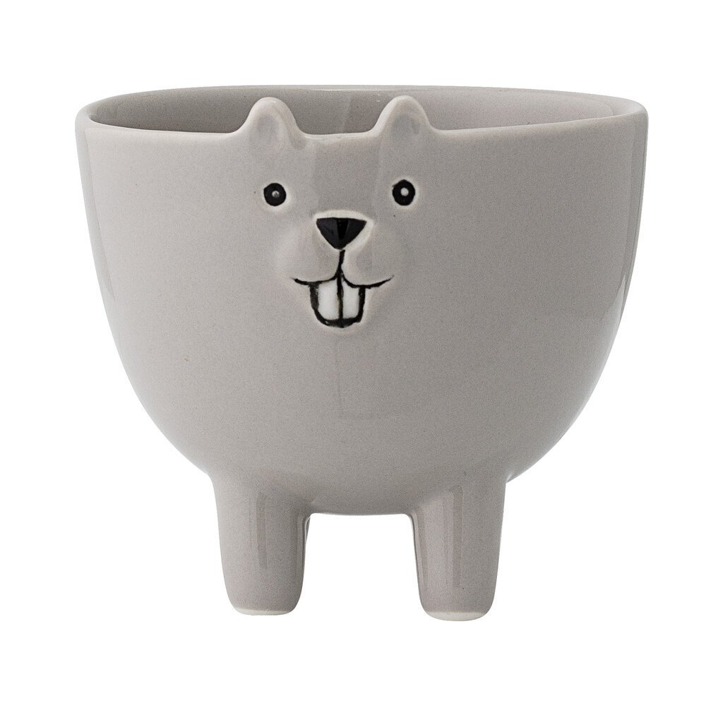 Schüssel Tjalfe aus Steingut, grau 