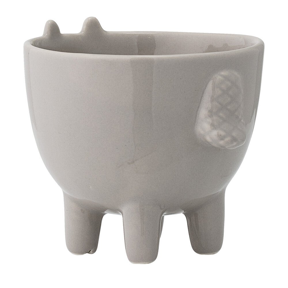 Schüssel Tjalfe aus Steingut, grau 