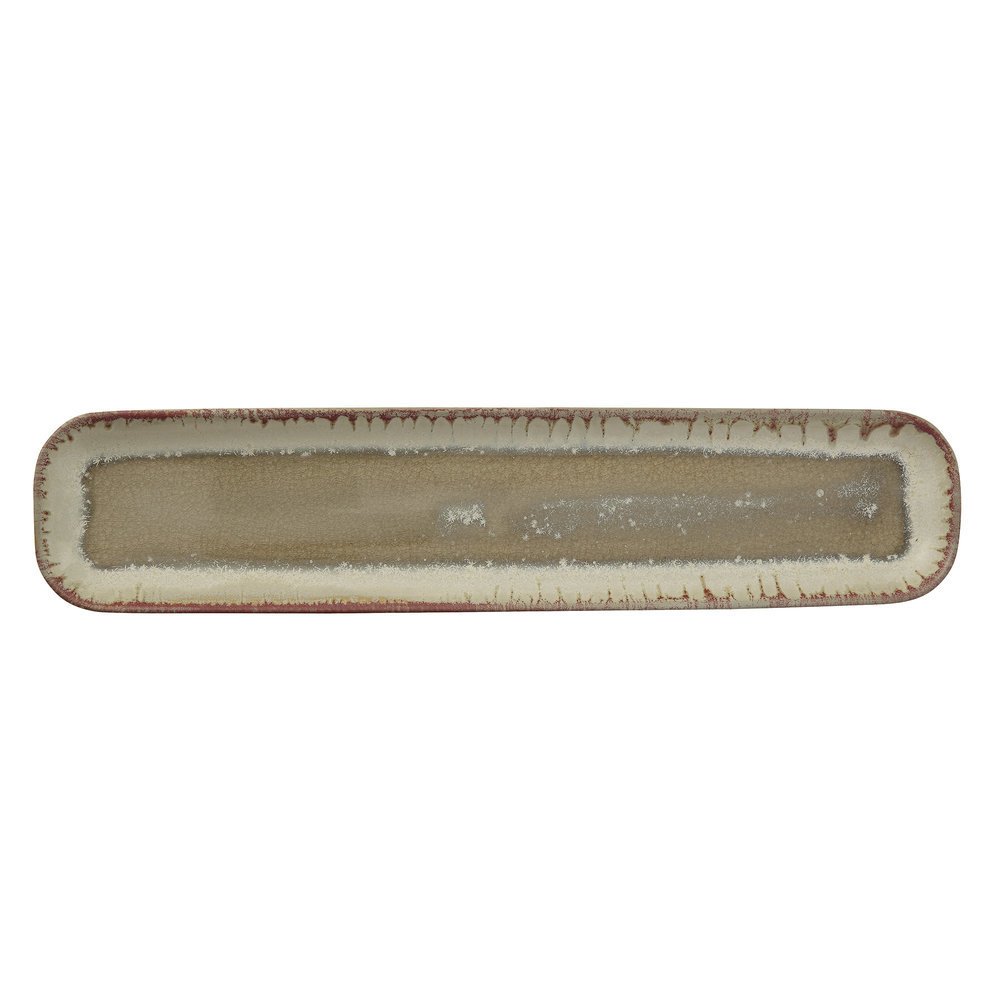 Servierplatte Heather braun, Steingut, braun 41 x 9 x 2.5 cm