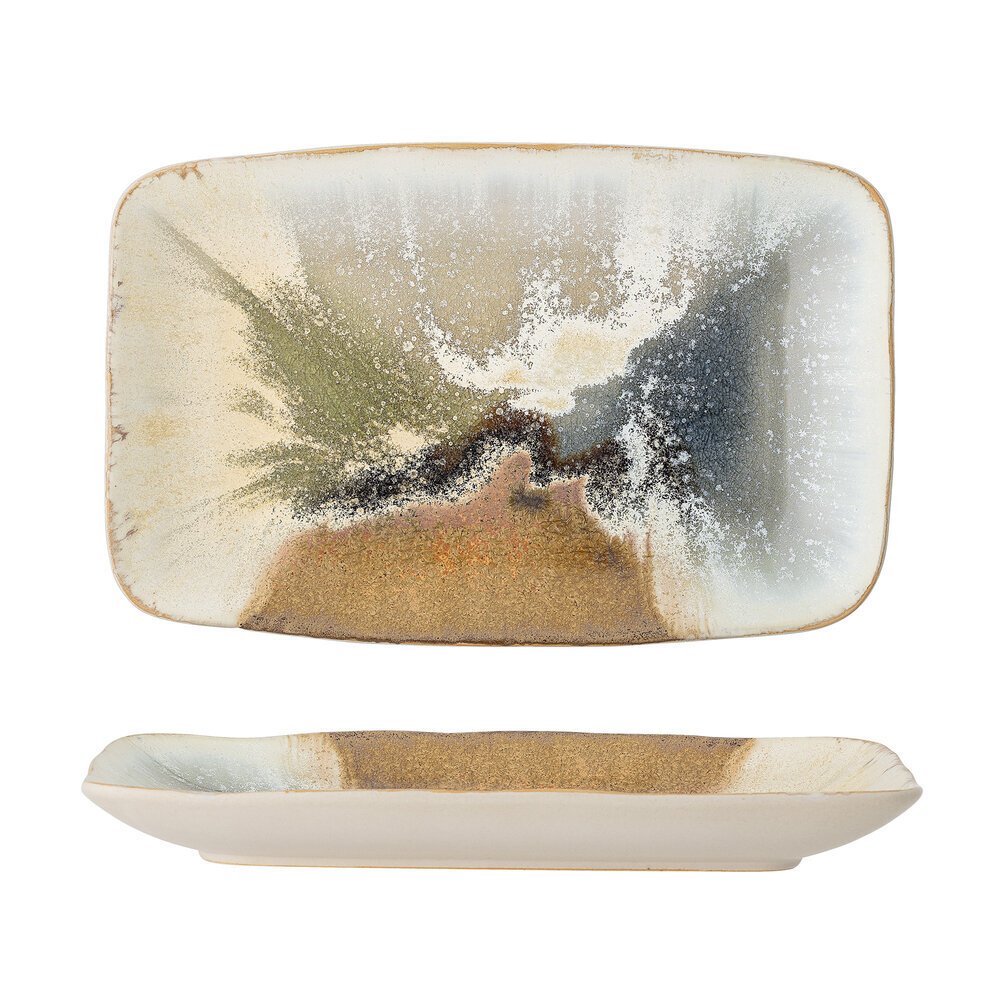 Servierplatte Willow aus Steingut, mehrfarbig 