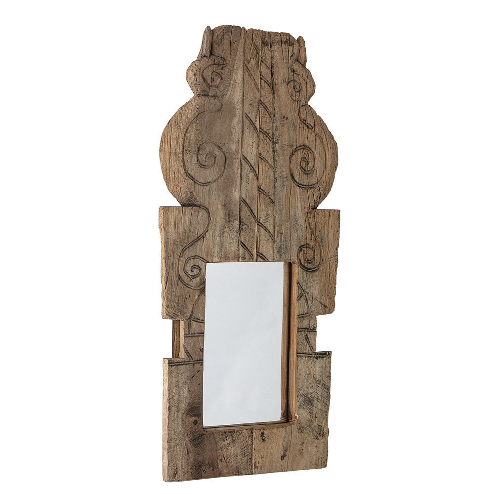 Spiegel Hob aus recyceltem Holz, natur 