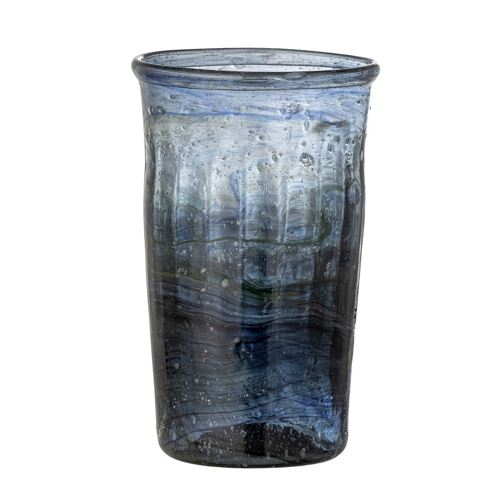 Taja Trinkglas, Recyceltes Glas, blau 