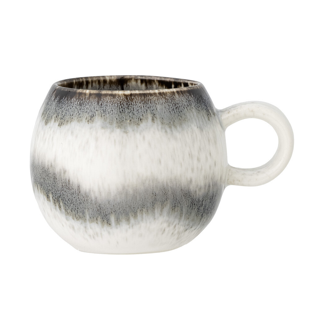 Tasse Paula aus Steingut, grau 