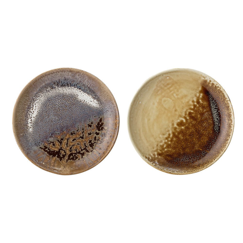 Teller Willow 2er Set rund aus Steingut, mehrfarbig 