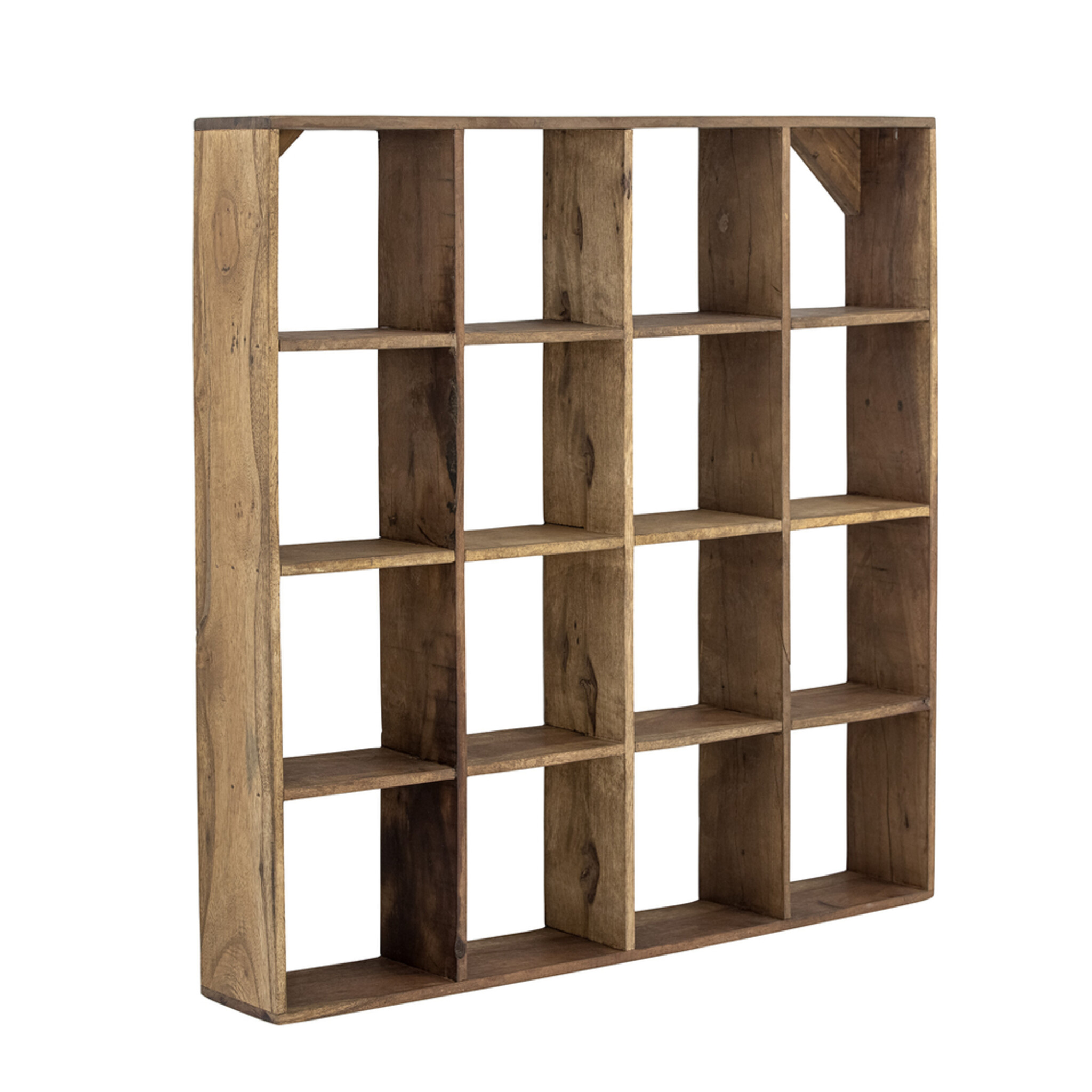 Tilo Becherregal, Geschirr-Regal Recyceltes Holz, braun L70xH70xB10 cm