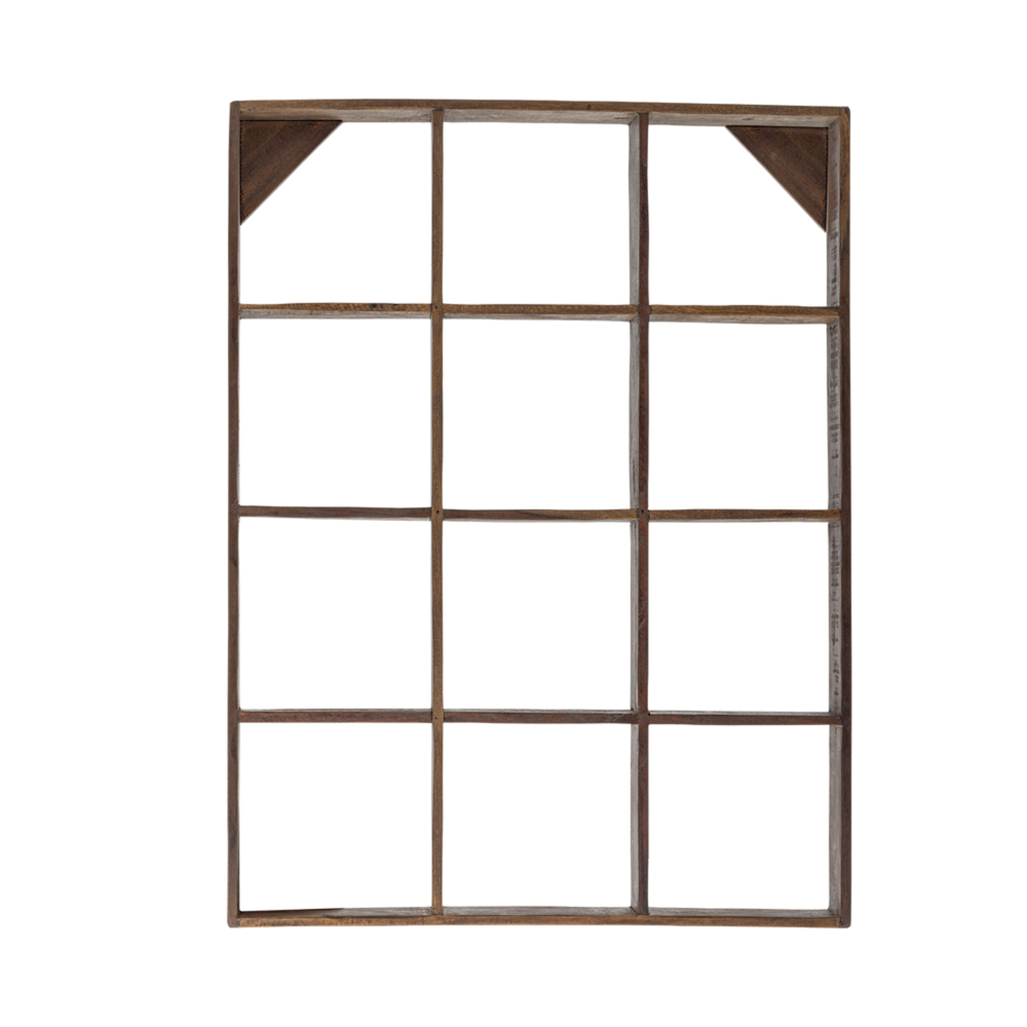 Tilo Becherregal, Geschirr-Regal Recyceltes Holz, braun L53xH70xB10 cm