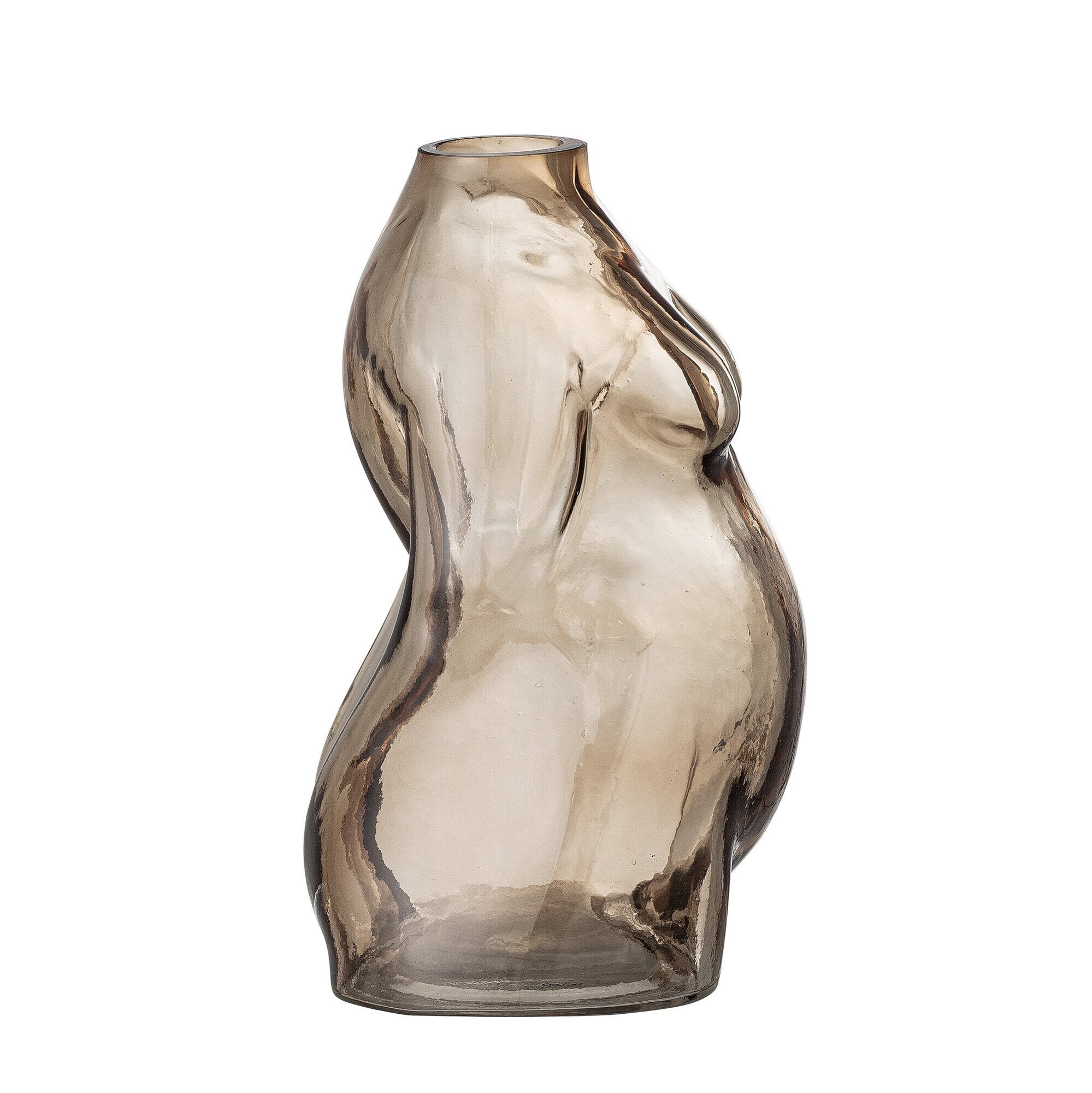 Vase Evie aus Glas, braun