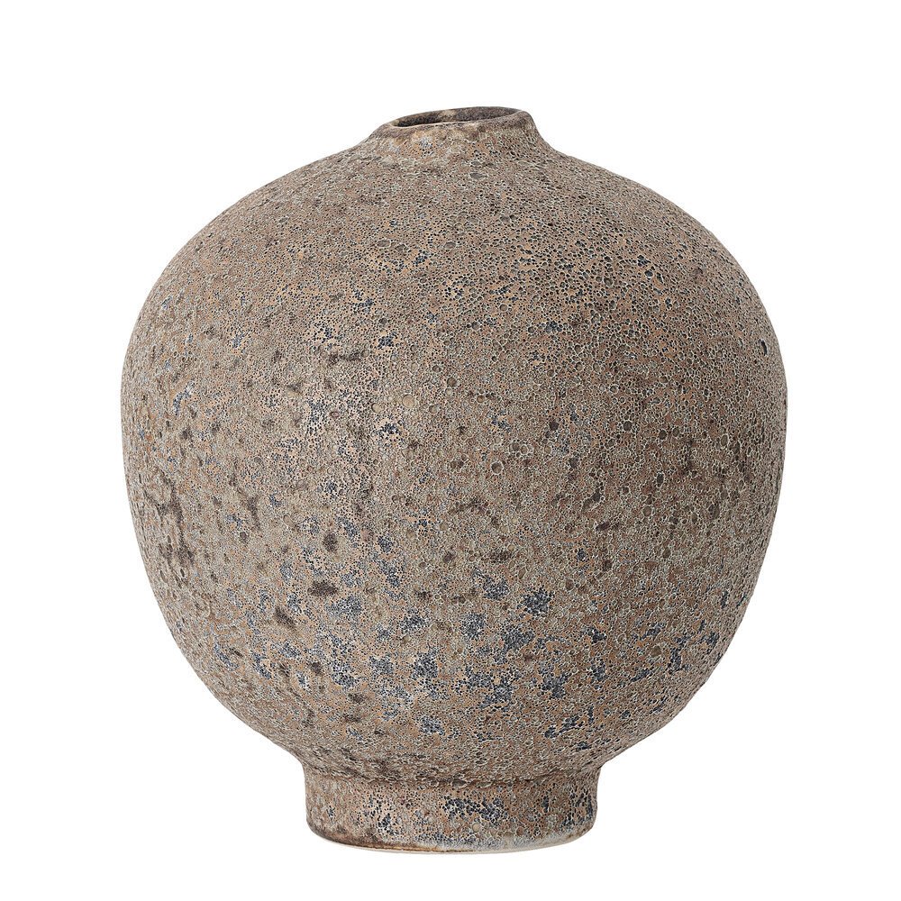 Vase Simonia aus Steingut, braun 