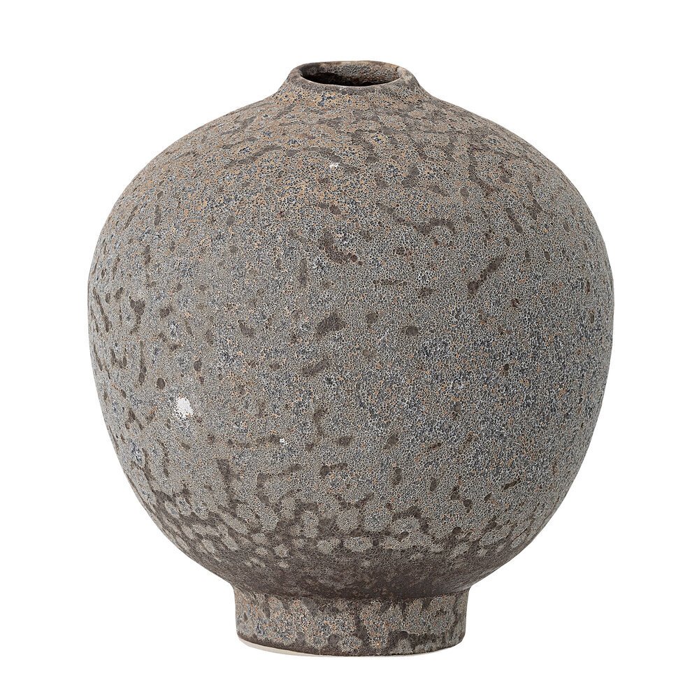 Vase Simonia aus Steingut, braun 