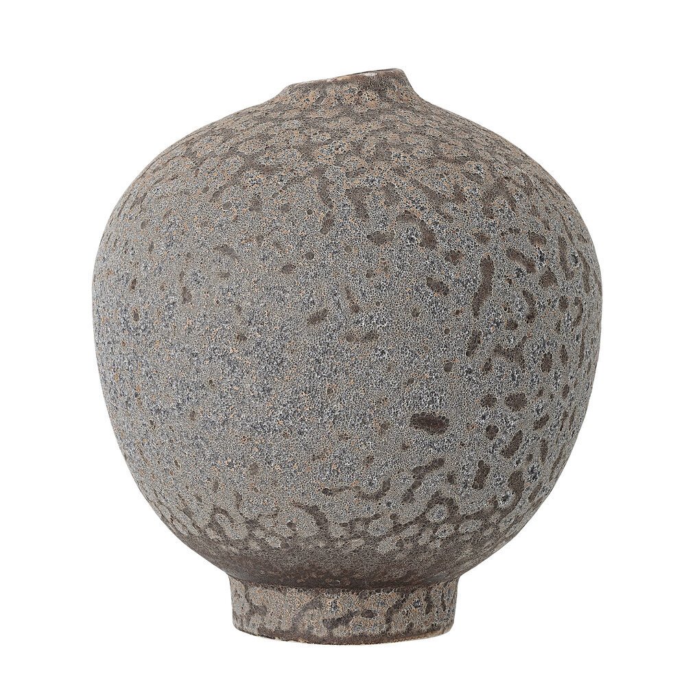 Vase Simonia aus Steingut, braun 