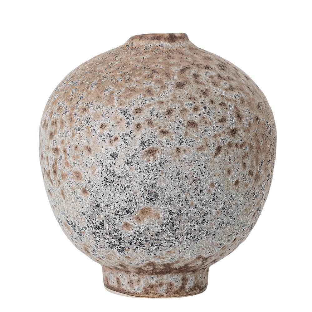 Vase Simonia aus Steingut, braun 