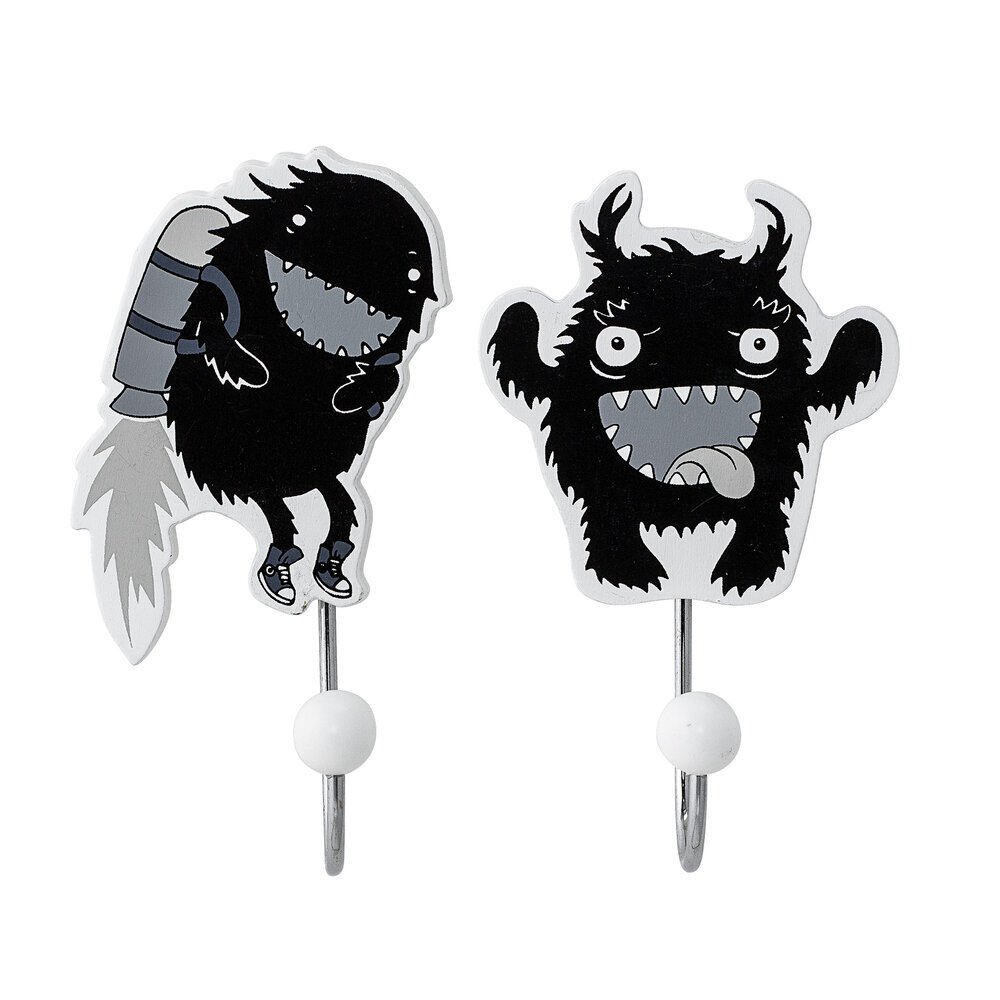 Wandhaken Monster, schwarz 