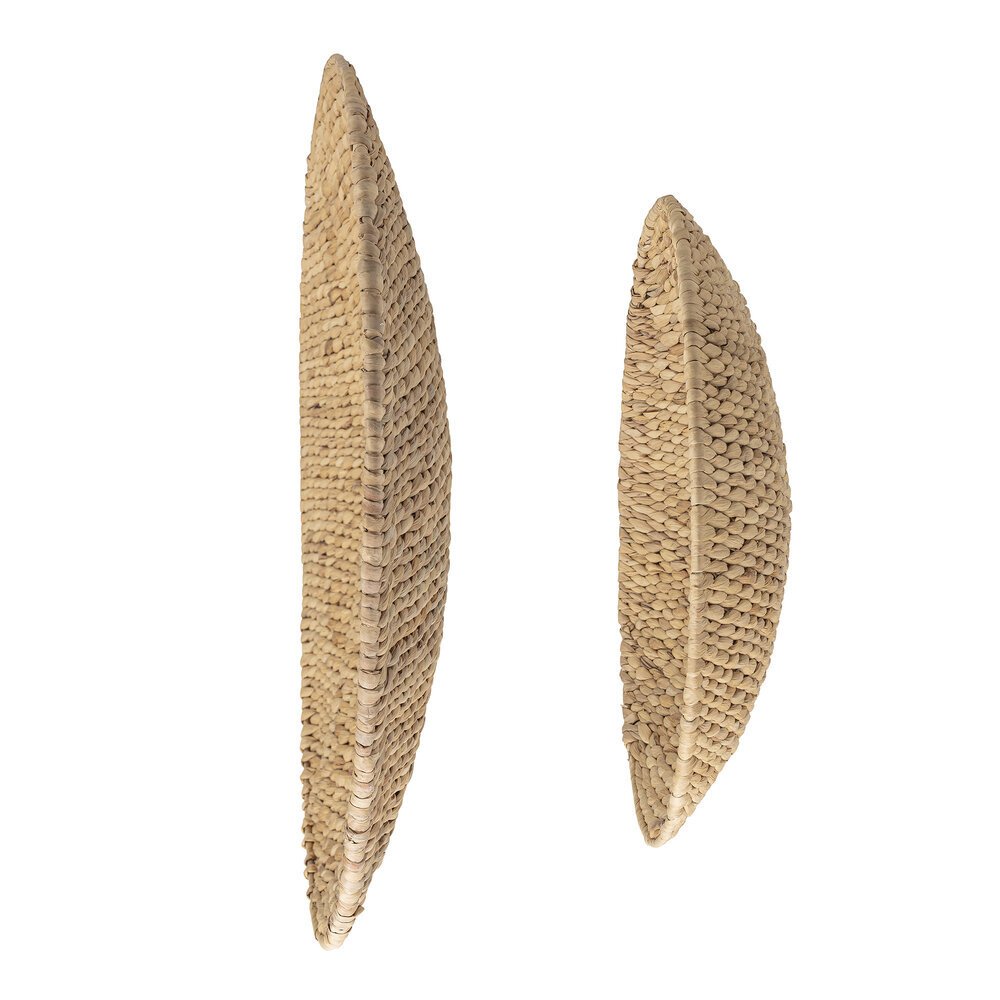 Wandkorb Ilu 2er Set aus Wasserhyazinthe, natur 