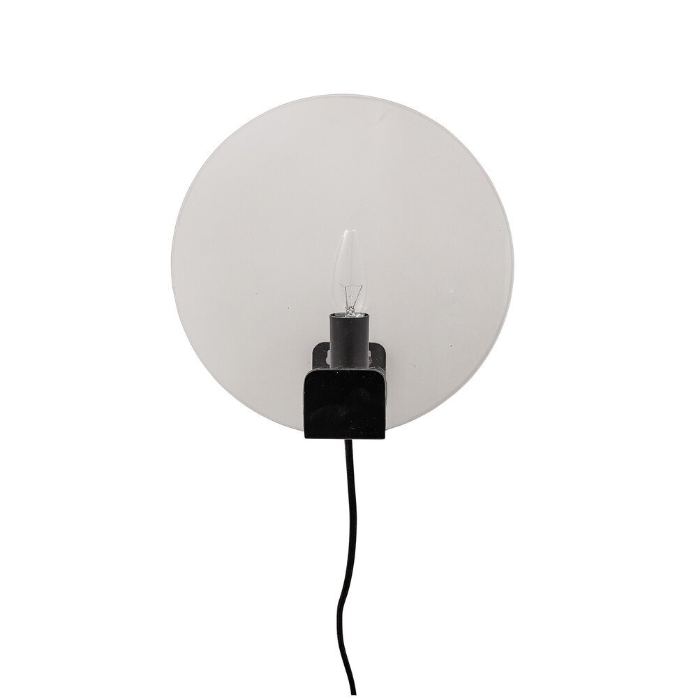 Wandlampe mit runder Abdeckung, schwarz 