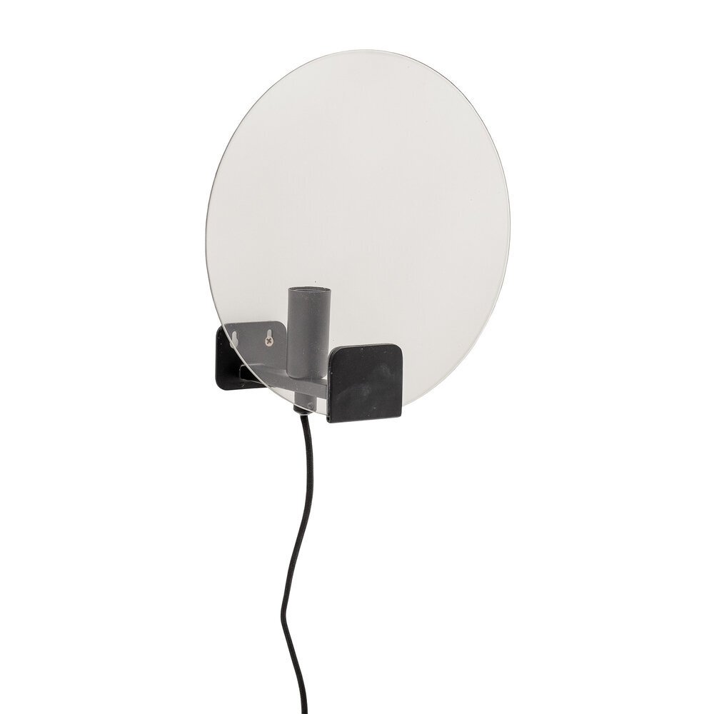 Wandlampe mit runder Abdeckung, schwarz 