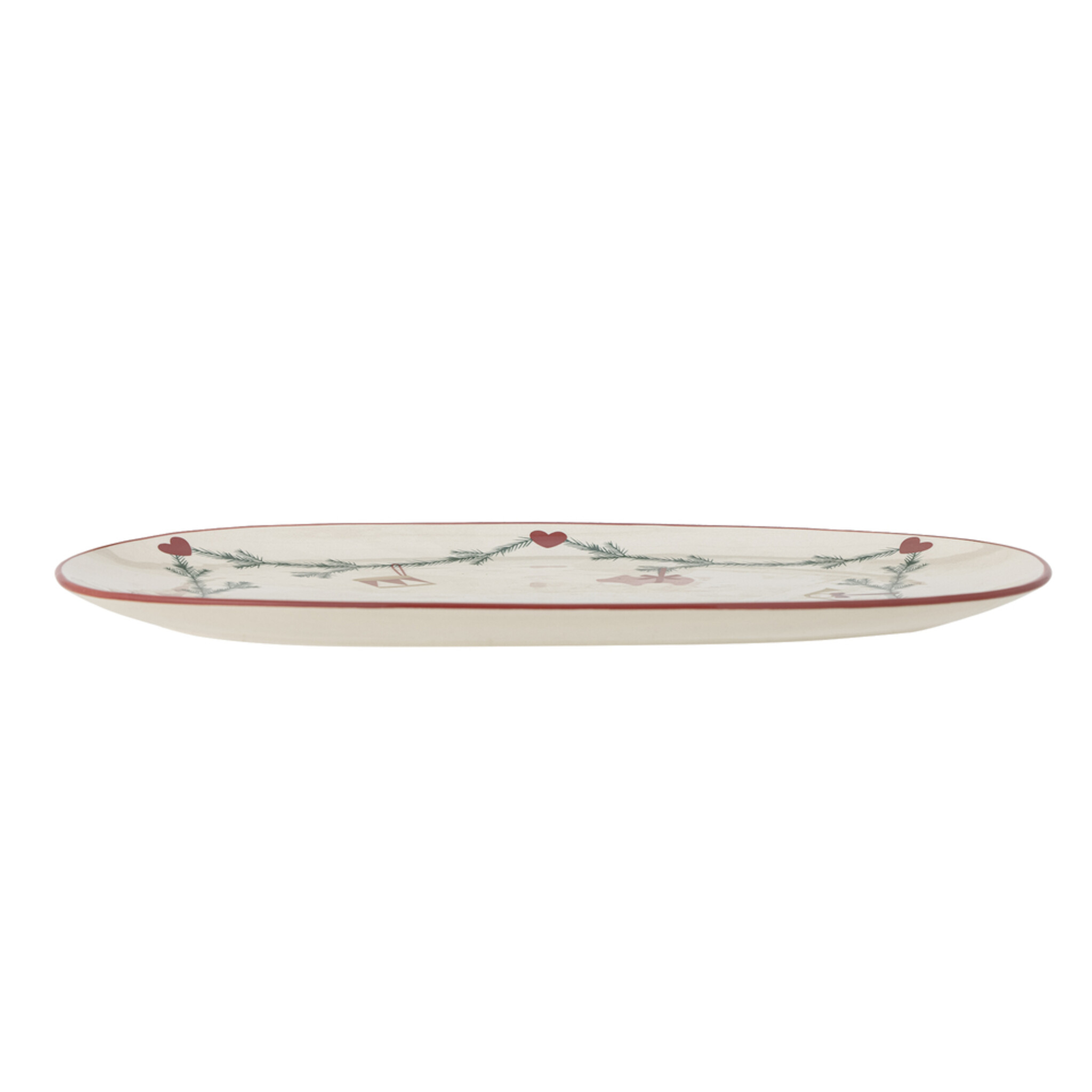 Yule Servierplatte, Weihnachten, creme 