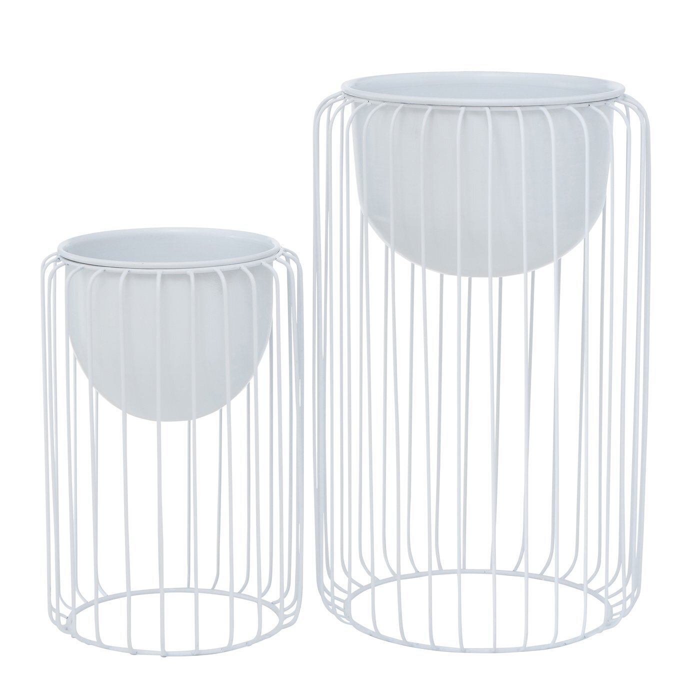 2er Set Blumentopf Vaso, weiss