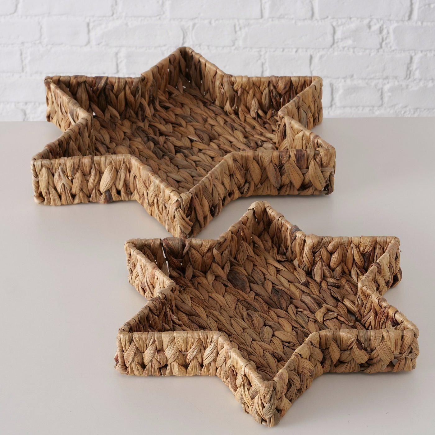 2er Set Dekotablett Karlina, natur 