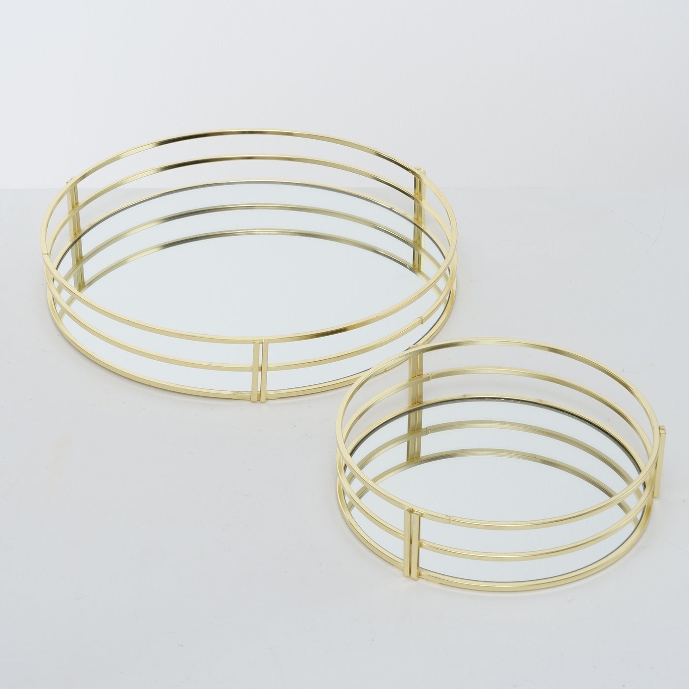 2er Set Dekotablett Sino, gold 