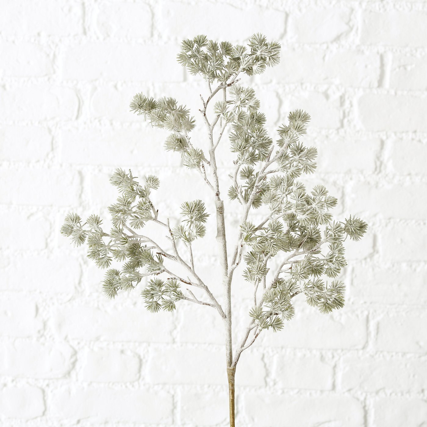 2er Set Dekozweig Kiefer, grün, weiss