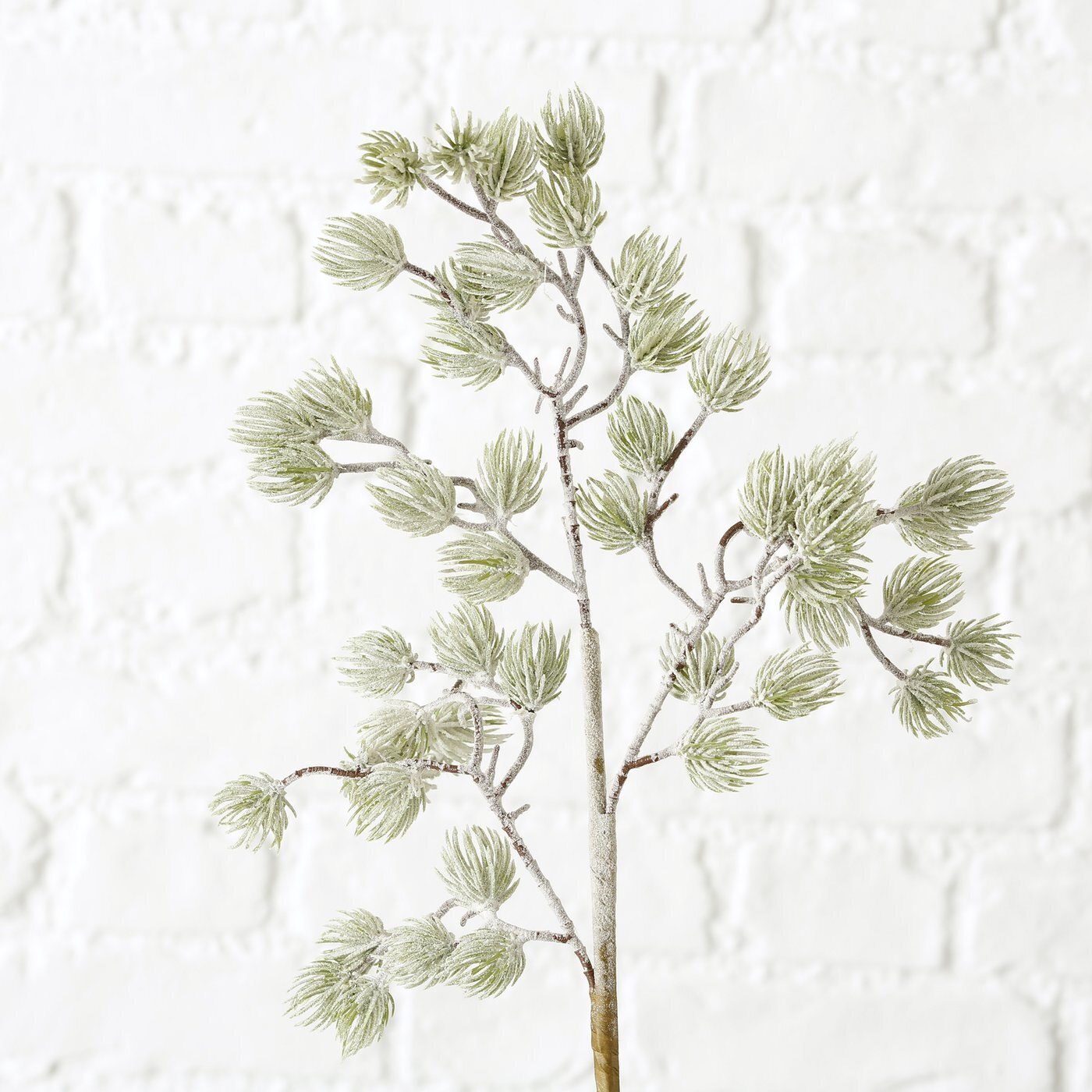 2er Set Dekozweig Kiefer, grün, weiss